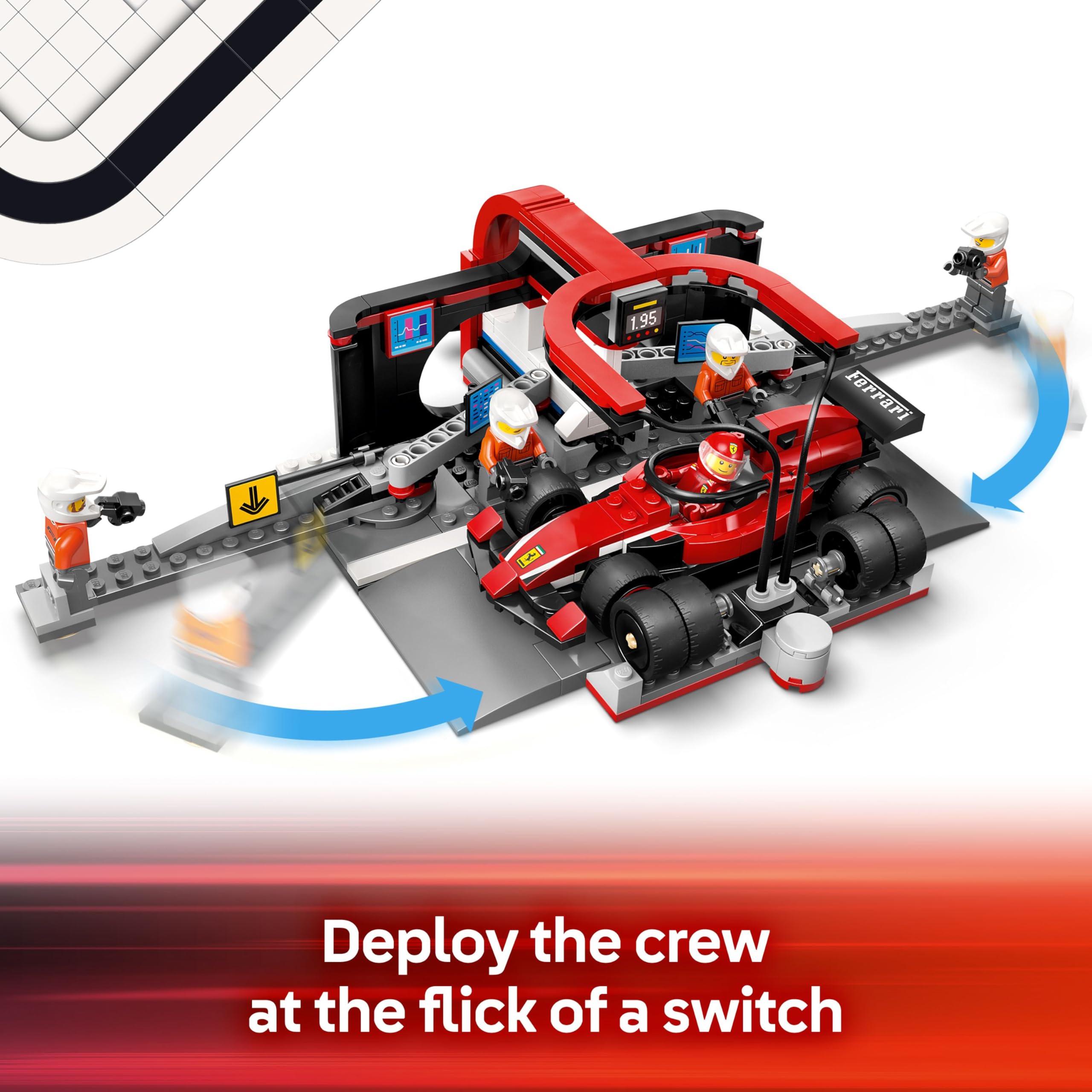 LEGO City F1 Pit Stop & Pit Crew with Ferrari Car Building Set | Model 60443 | Ages 6+ 3