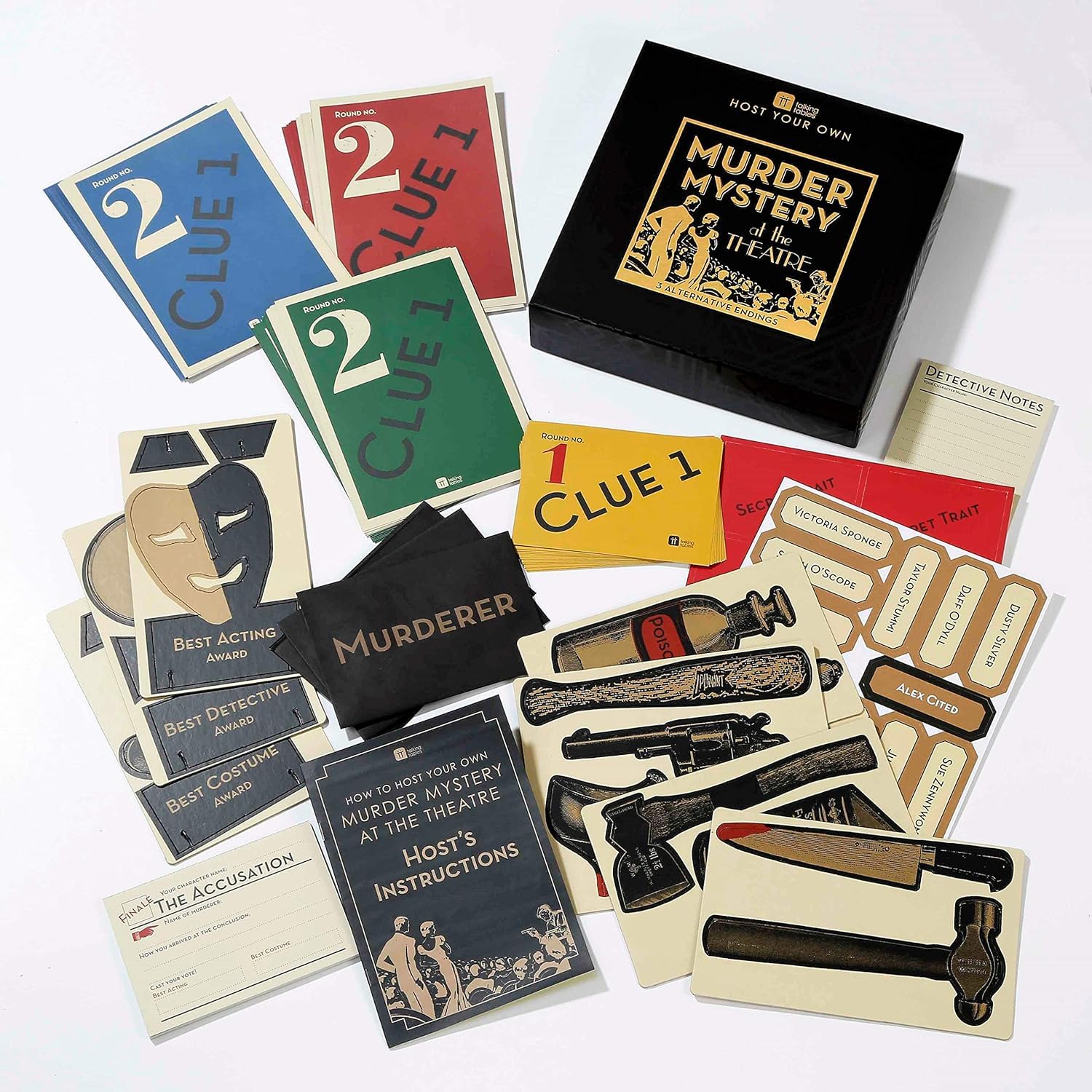 Talking Tables Reusable Murder Mystery Game - 5-13 Players | Ages 15+ | 3 Alternative Endings 9