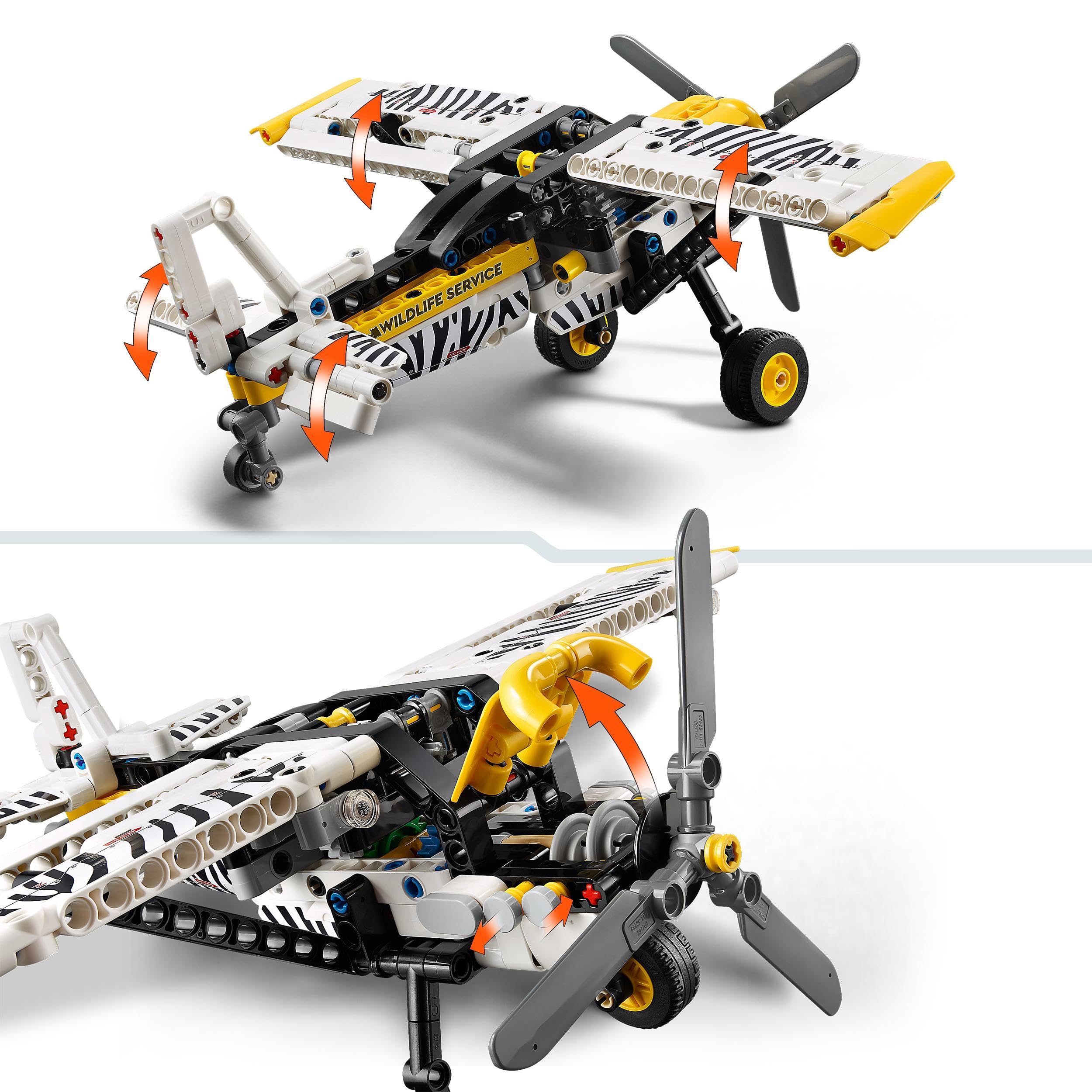 LEGO Technic Bush Plane Toy - 333-Piece Building Set with Spinning Propeller for 8+ Year Olds 7