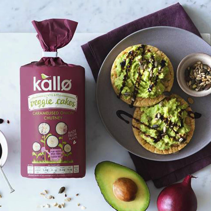 Kallo Veggie Cakes, Caramelised Onion, 6 x 122g