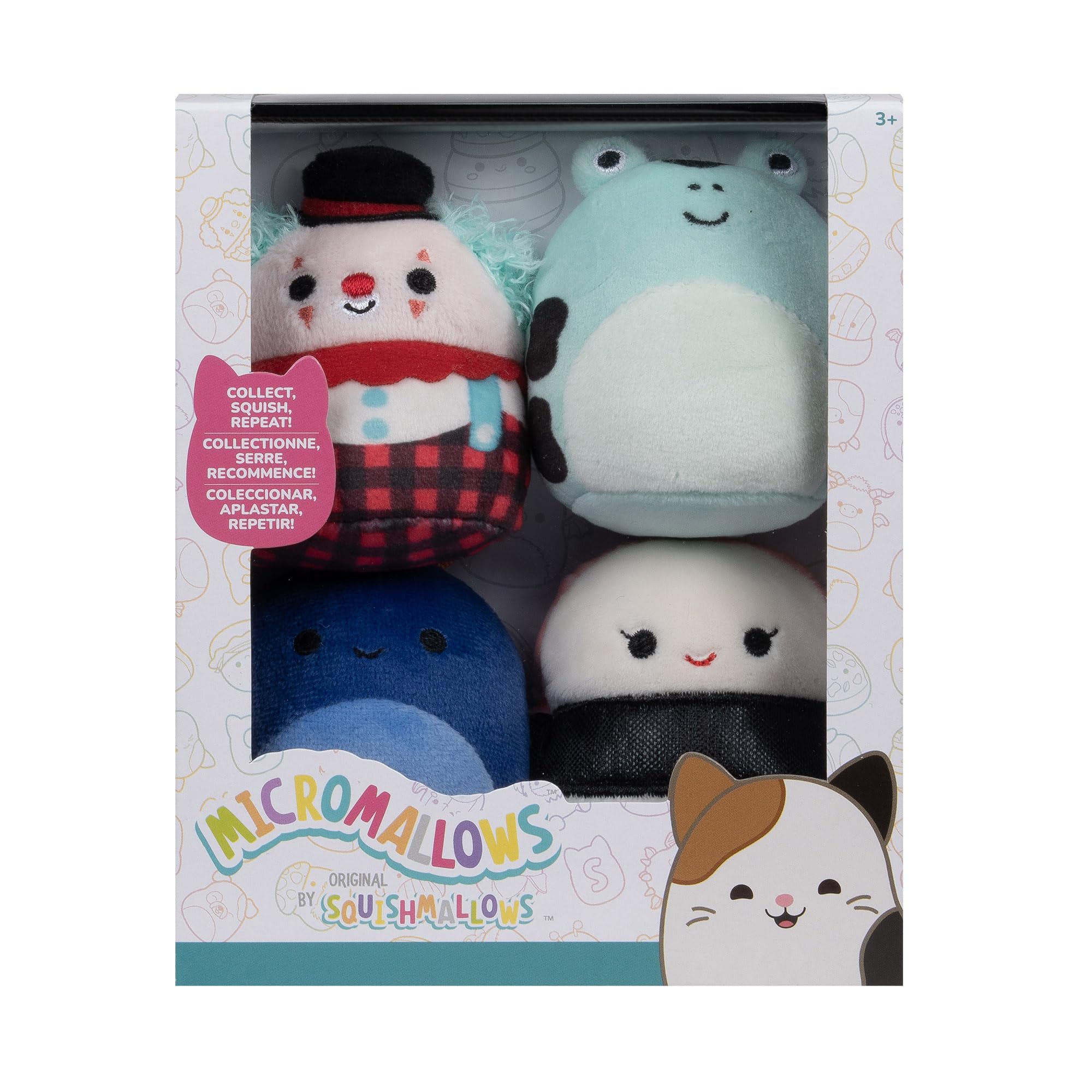 Squishmallows Micromallows 4-Pack Plush - Solenn Sushi, Dear Frog, Preeti Slug, Ukee Clown - 2.5" Micro Plush Collectibles 11