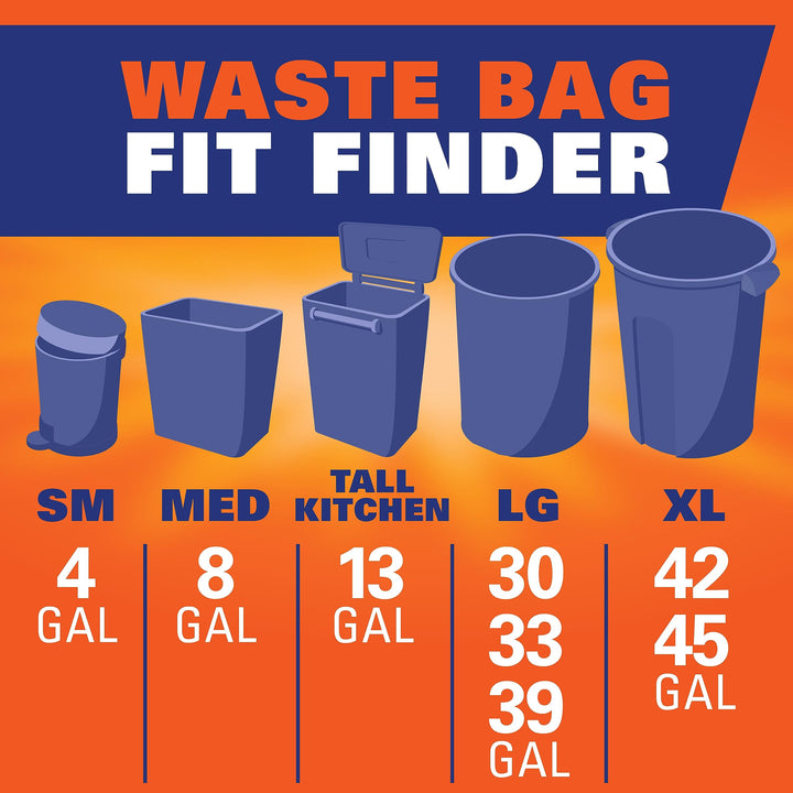 Hefty Ultra Strong Trash Bags Clean Burst Scent 13 Gallon Tall Kitchen Drawstring 80 Count