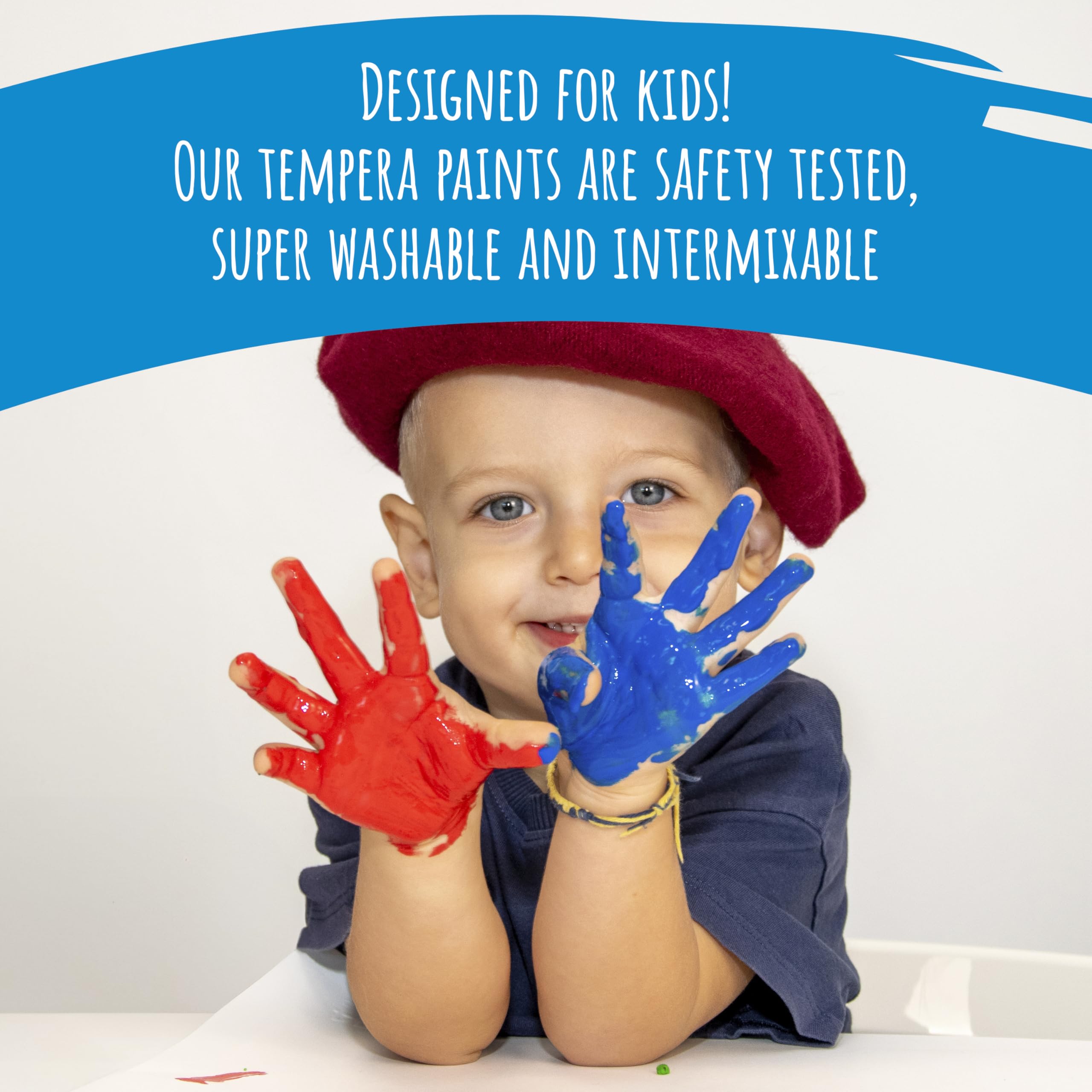 Pasuto Toy Color Tempera Paint - White | 1000 ml Washable Poster Paint for Kids 5