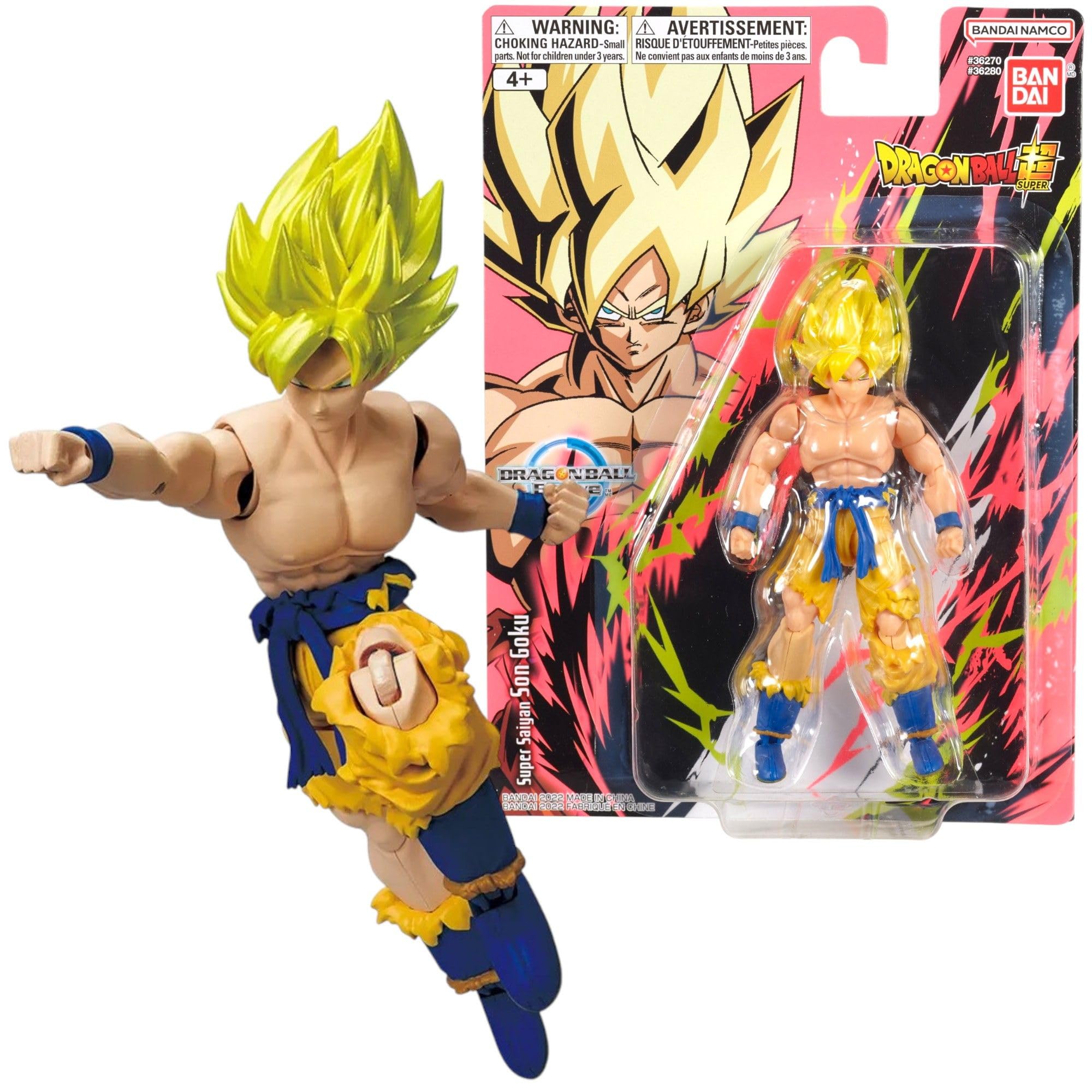 BANDAI Dragon Ball Evolve Super Saiyan Goku Action Figure - 12.5cm, Plastic, Unisex Children