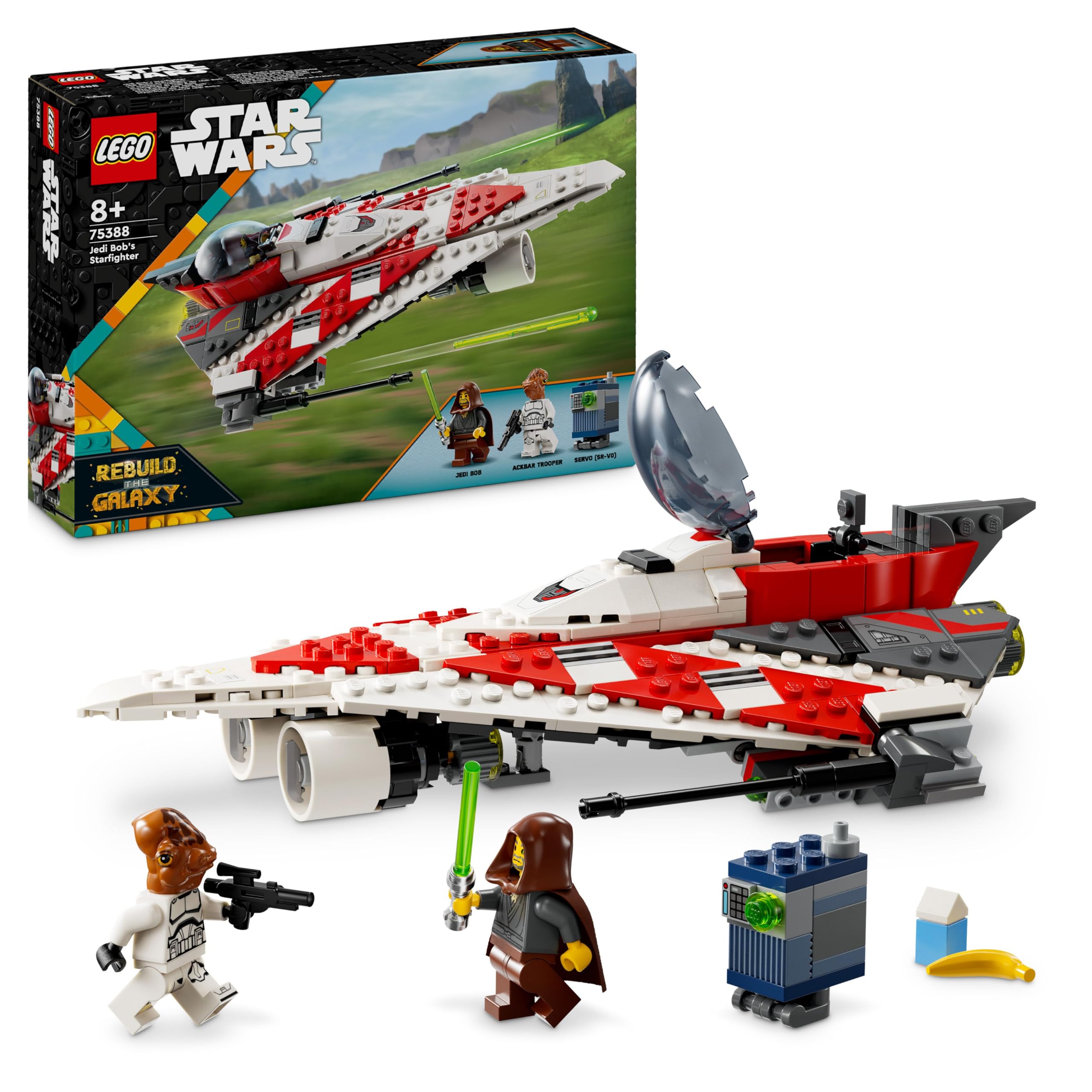 LEGO Star Wars Jedi Bob’s Starfighter Buildable Toy Vehicle Set 75388 for Ages 8+ 1