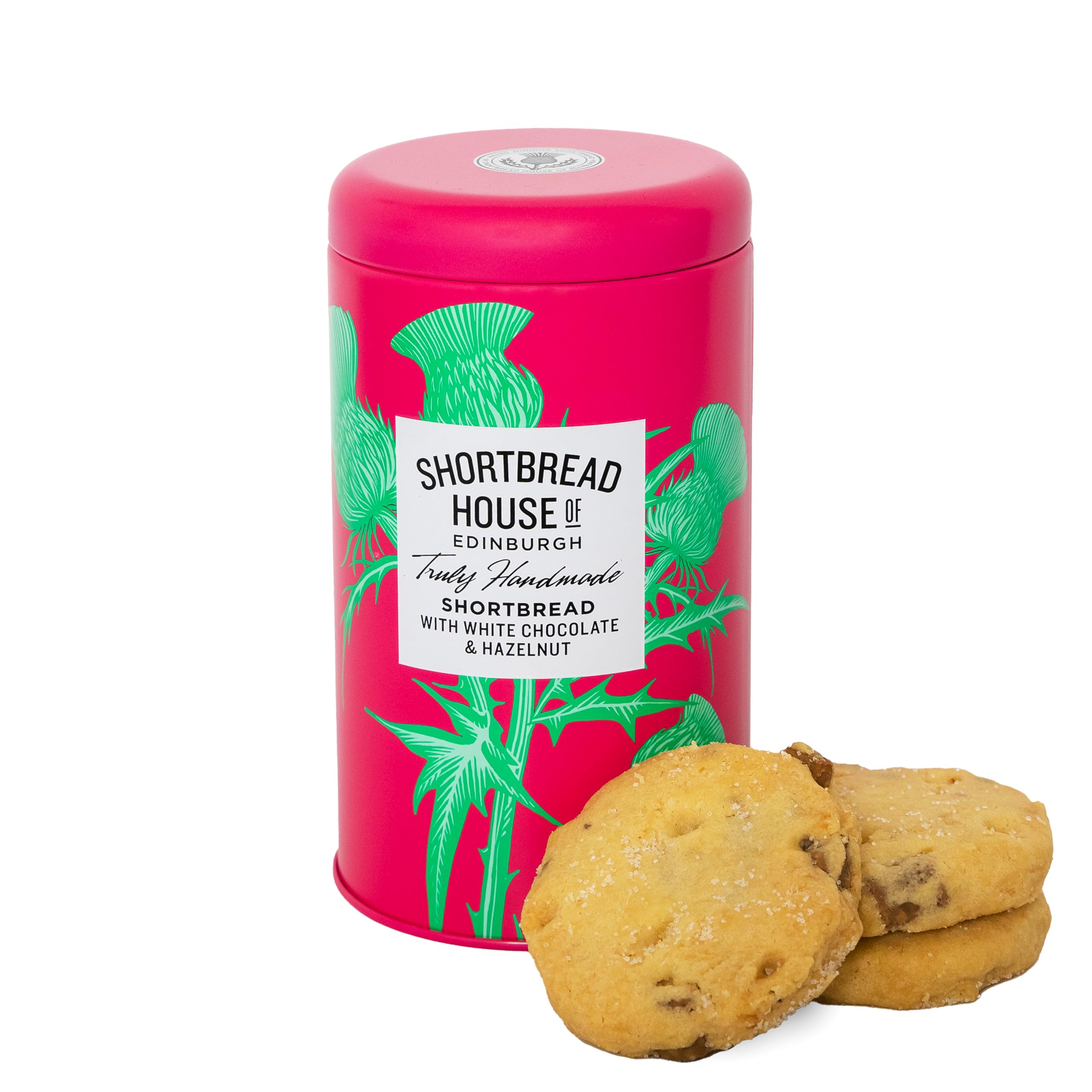 Shortbread House of Edinburgh Truly Handmade Shortbread Tin - All Butter with Hazelnuts & White Chocolate | 140g