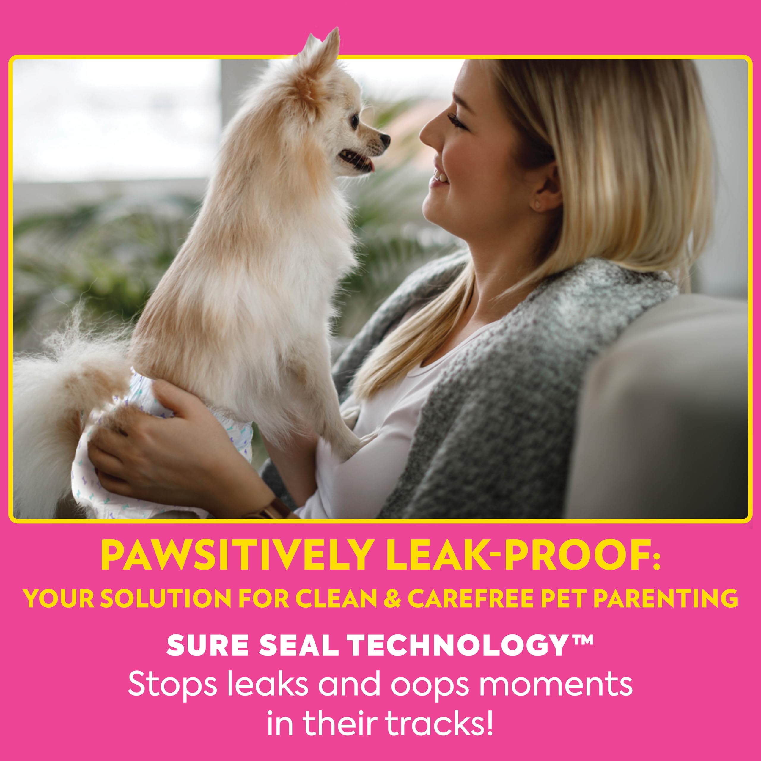 OUT! Disposable Female Dog Diapers - Leak-Proof Fit, Wetness Indicator | 14 Count, Medium/Large 5