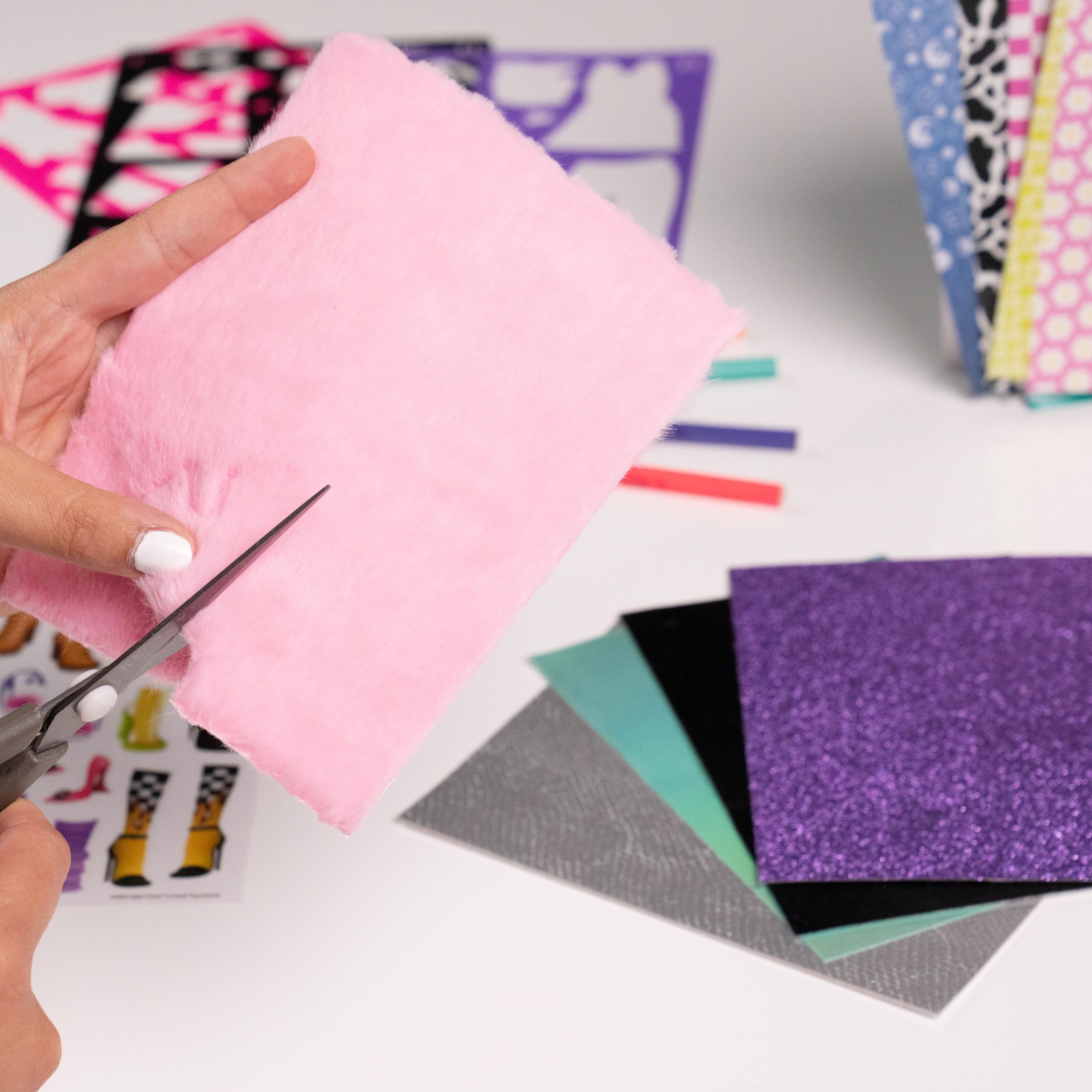 Canal Toys Style 4 Ever Fashion Designer Kit - Real Fabric & Stencils | 41 Pieces 6