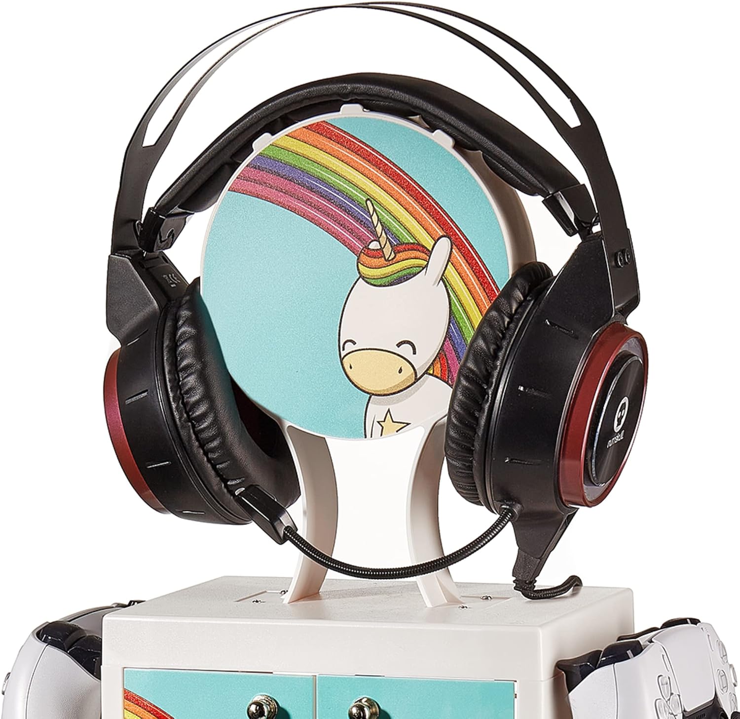 Numskull Eric the Unicorn Gaming Locker - Controller Holder & Headset Stand for PS, Xbox, Switch 6
