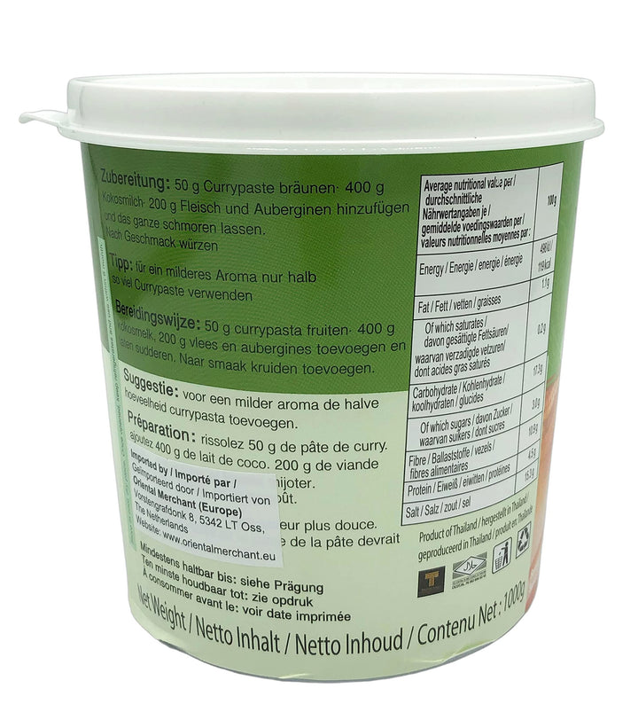 Mae Ploy Green Curry Paste - 1kg - Authentic Thai Cooking Paste