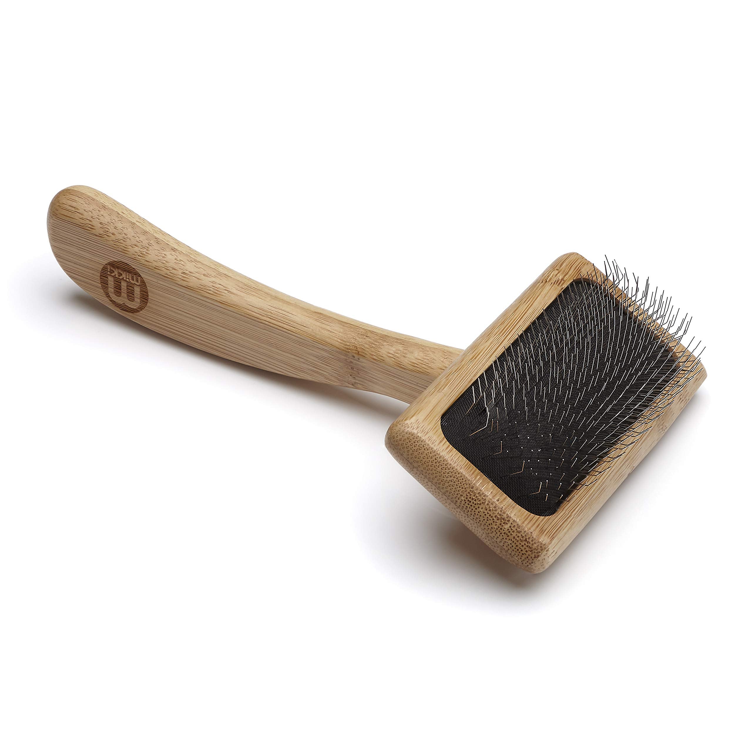 Mikki Bamboo Soft Pin Slicker Brush - Removes Knots & Tangles | Eco Friendly | Small 1