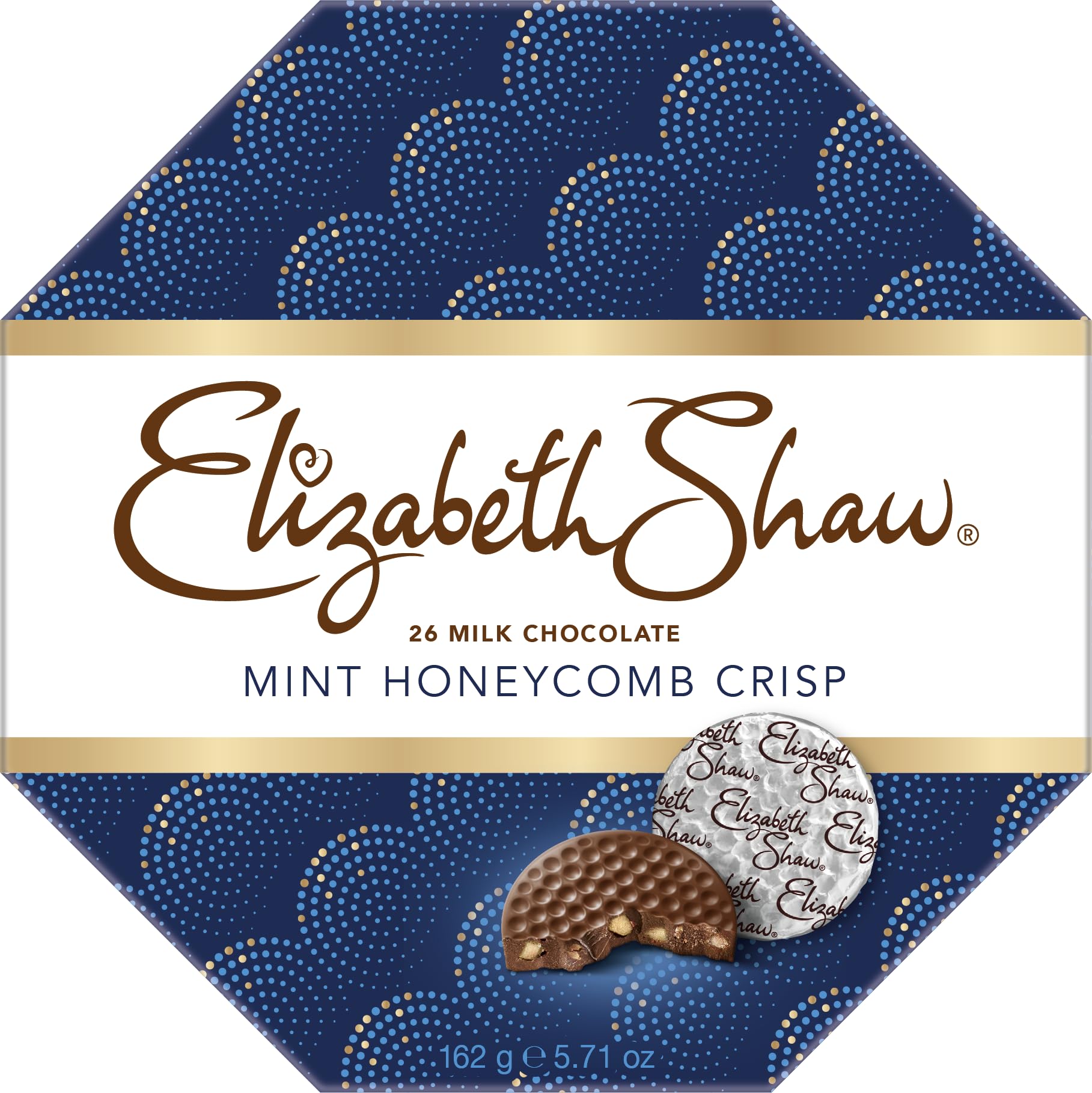 Elizabeth Shaw Milk Mint Crisp 162g - Smooth Milk Chocolate with Crisp Honeycomb 1