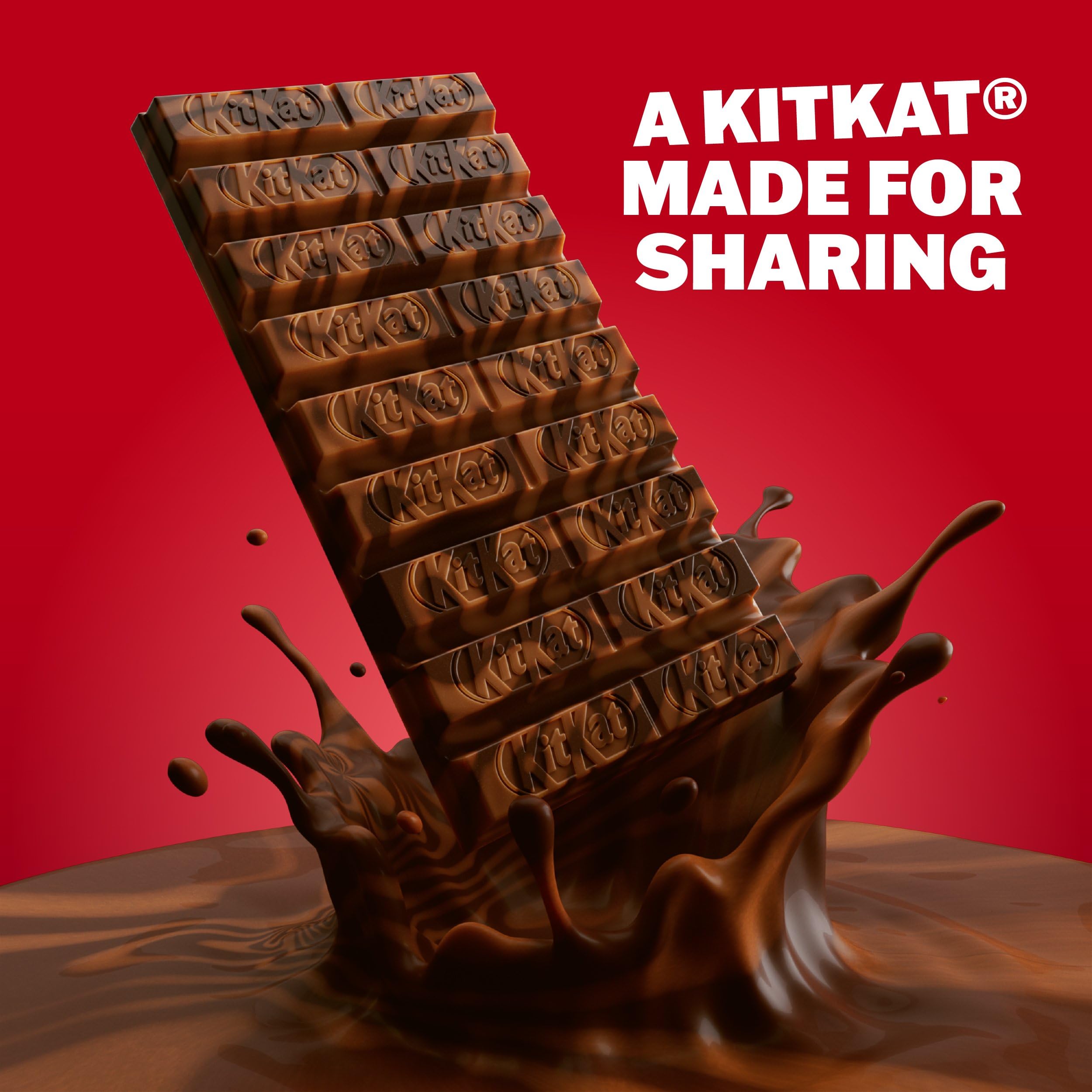 KitKat Hazelnut Filled Dark & Milk Chocolate Crispy Wafer Sharing Bar, 99g 5