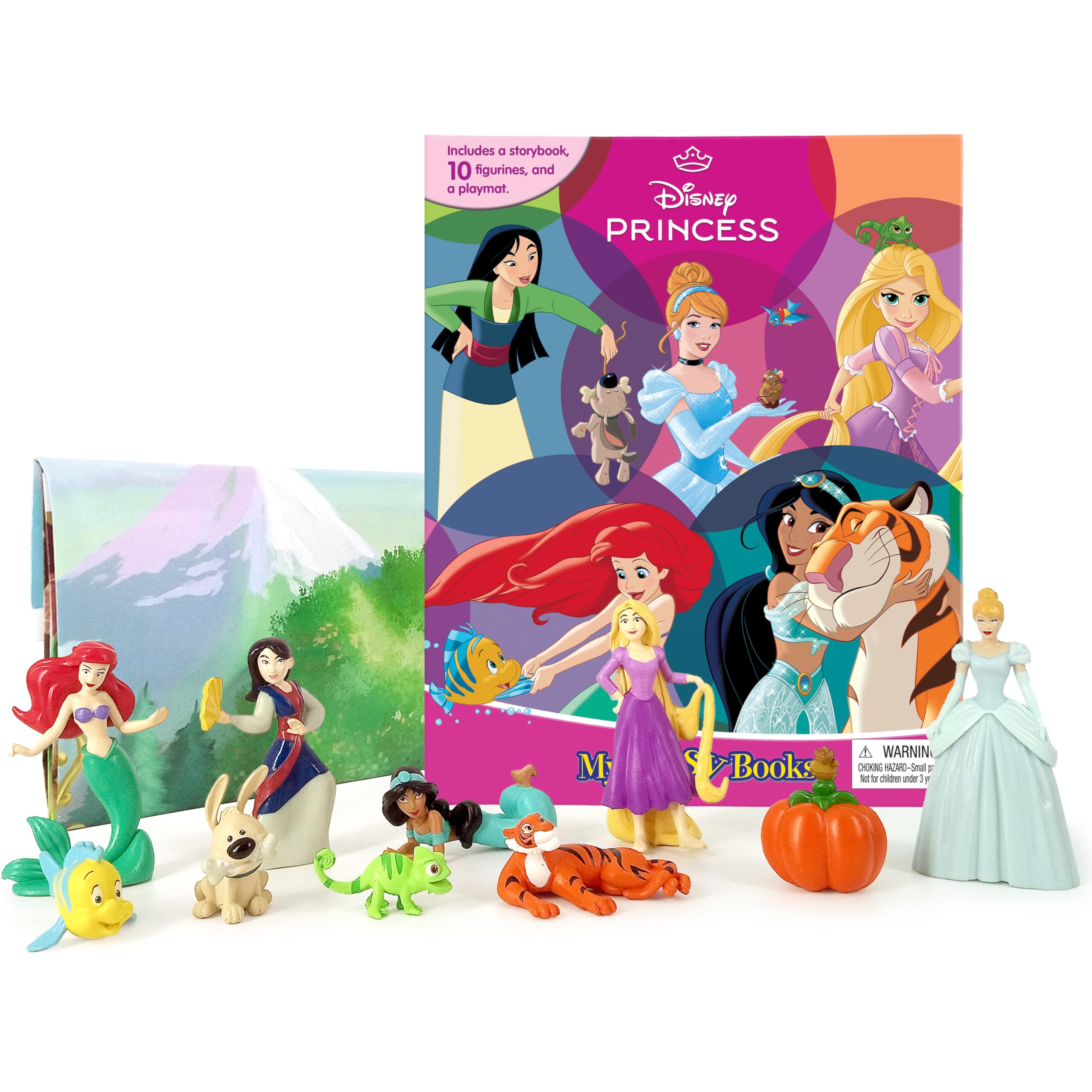 Phidal Disney Princess My Busy Books - Storybook, 10 Figurines, Playmat | Ages 3+ 1