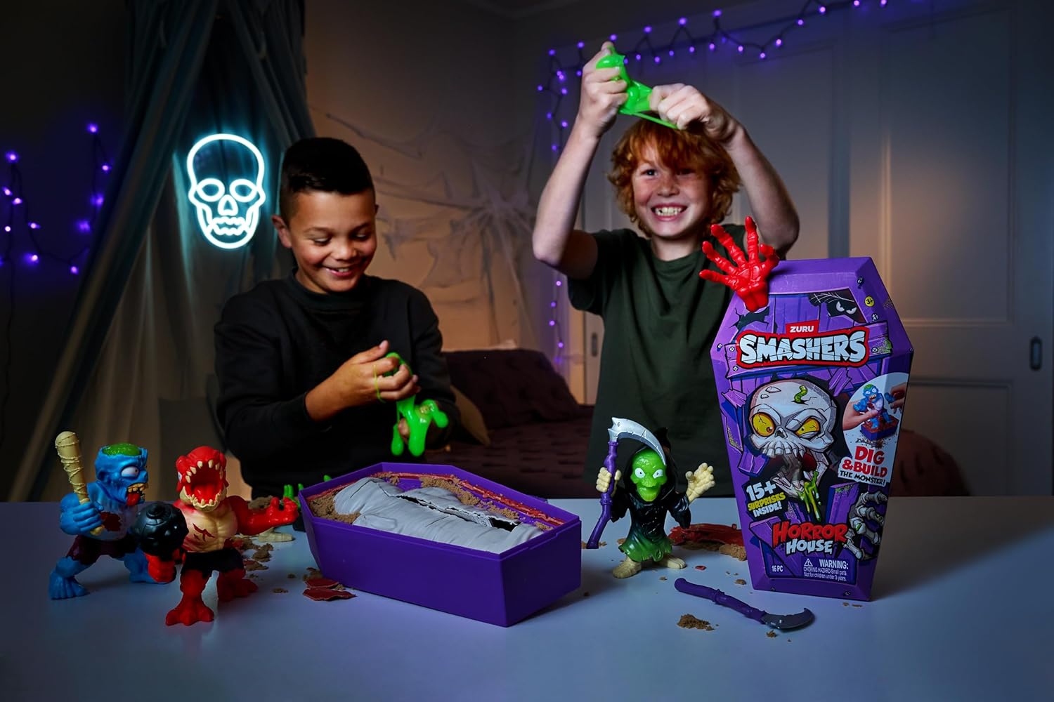 Smashers Horror House (Zombosaur) by ZURU - Interactive Dig and Dissect Playset for Kids 5