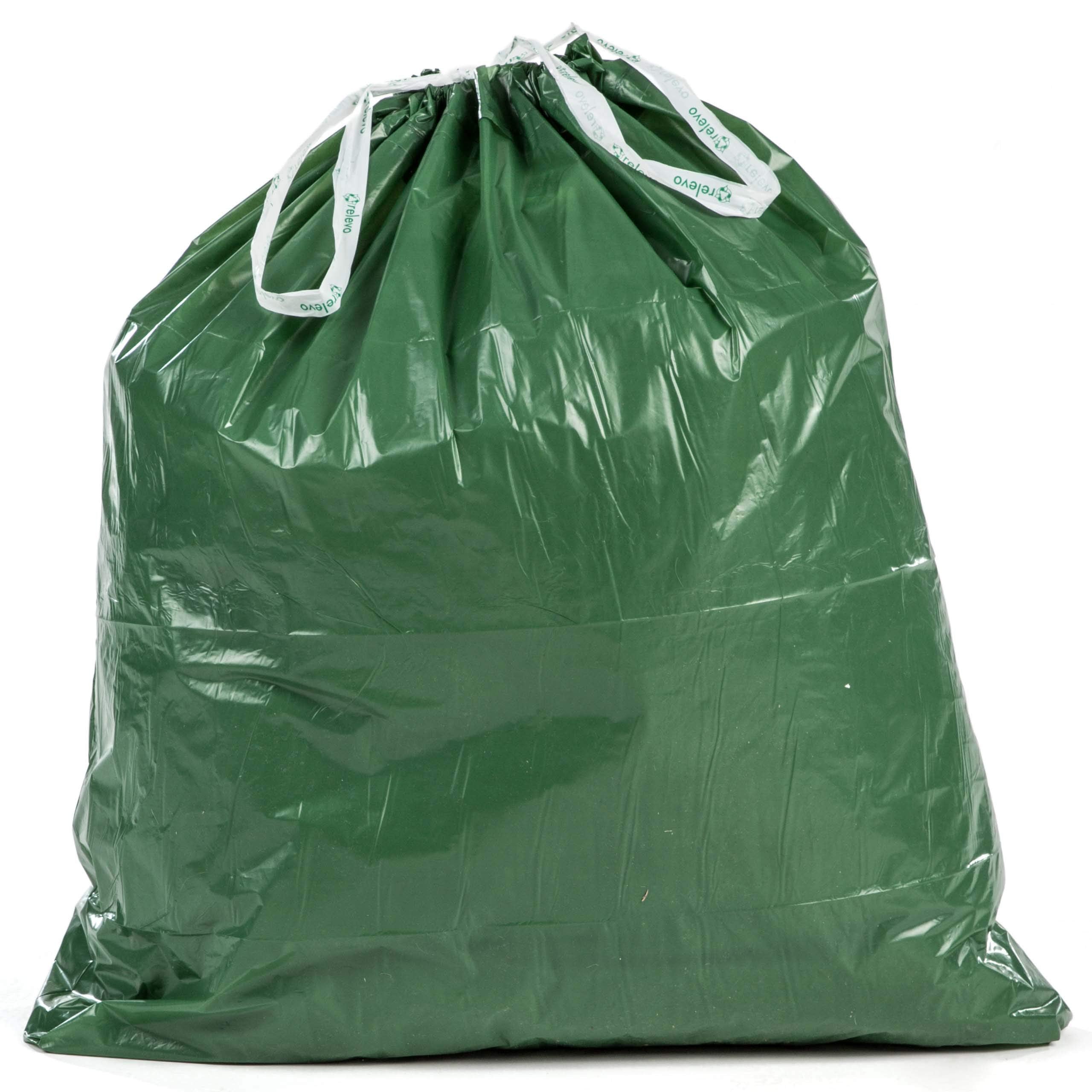 Relevo 100% Recycled Bin Liners, Heavy Duty 30L, 45 Bin Bags with Drawstring 4
