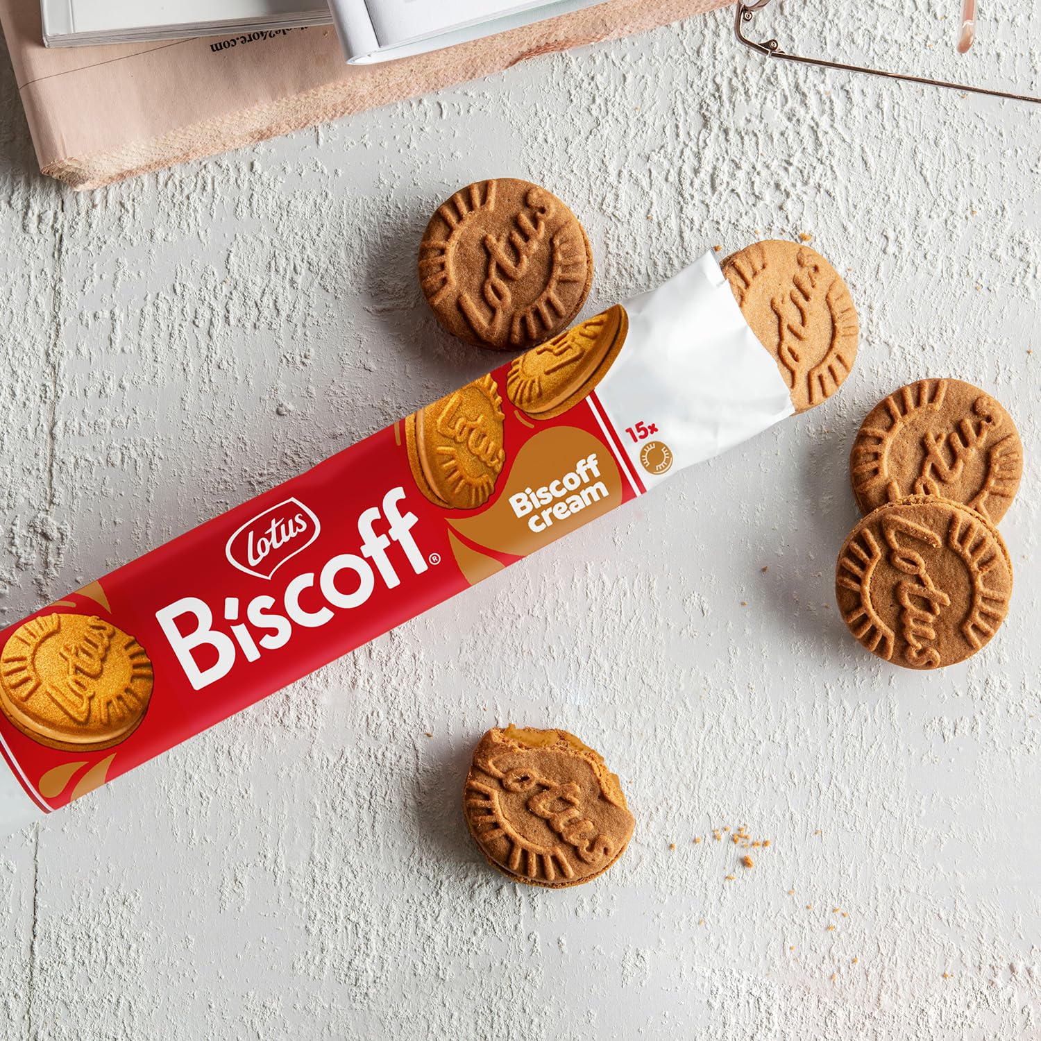 Lotus Biscoff Sandwich Biscuits Variety Pack - Vanilla, Chocolate & Caramel Cream - 80 Cookies (16 Rolls) 4
