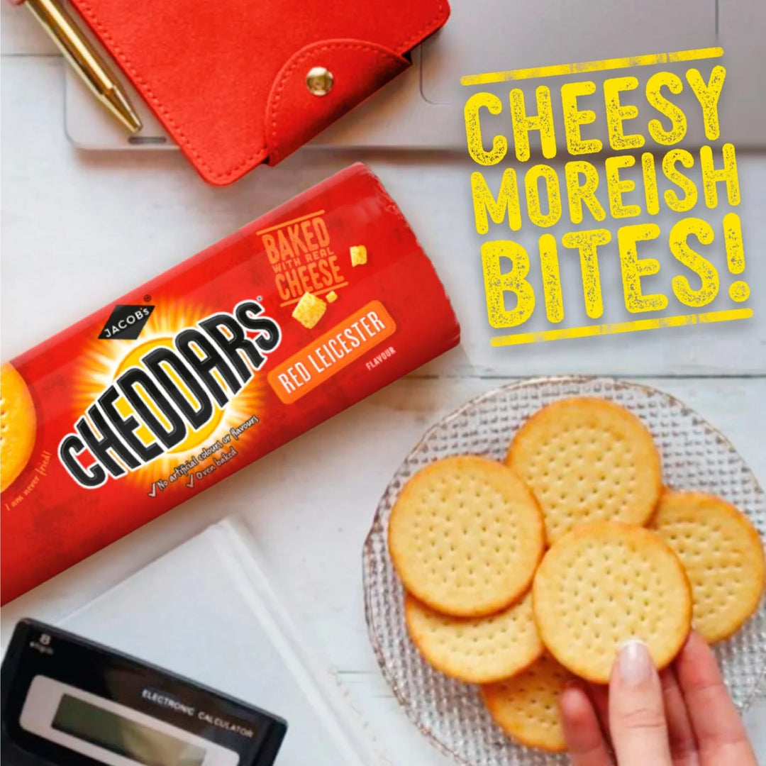 Jacob's Cheddars Red Leicester Flavour Cheese Biscuits, 150 g