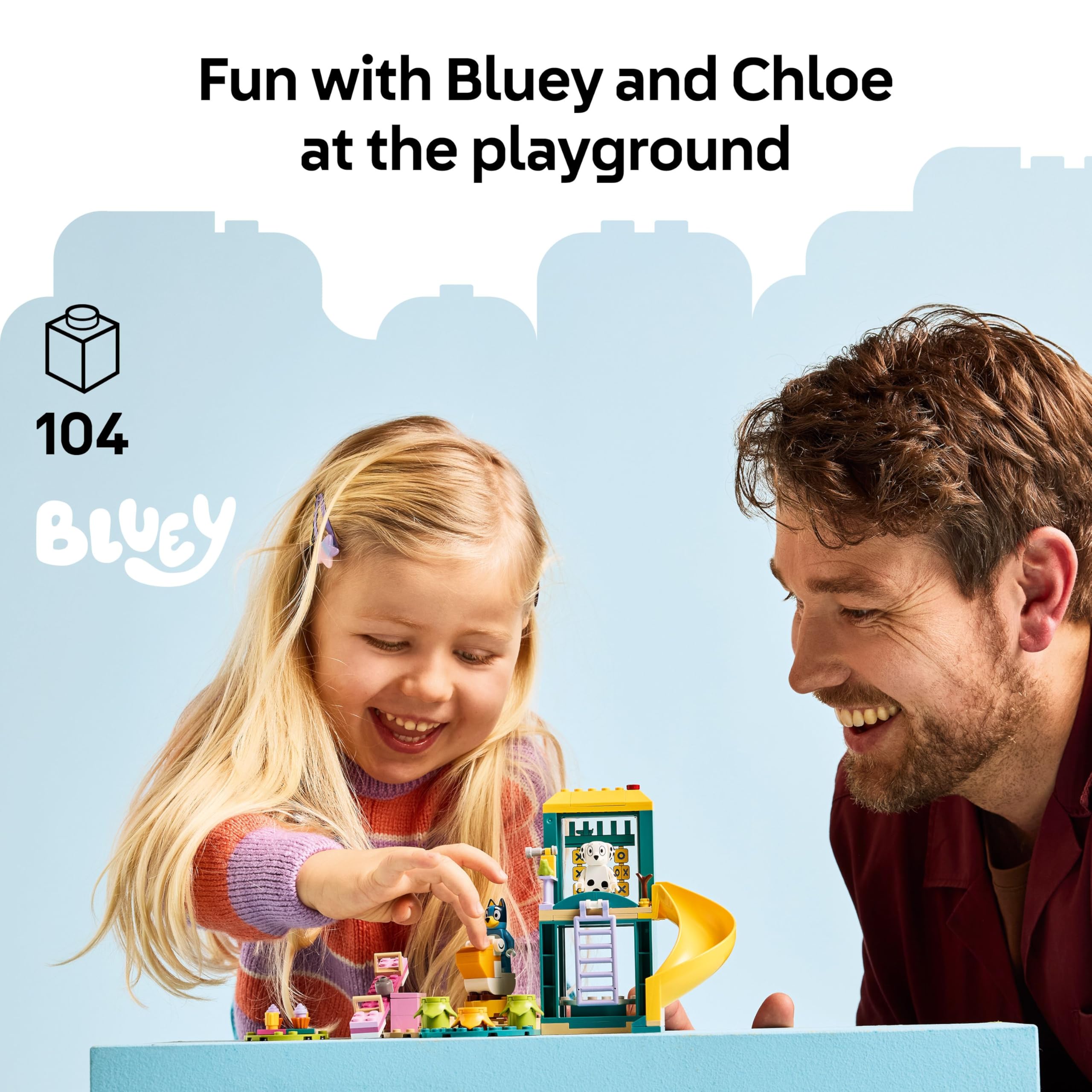 LEGO Bluey Playground Fun with Bluey and Chloe Building Set | Ages 4+ | Model 11201 2