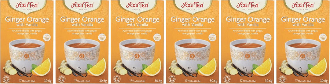 Yogi Tea - Ginger Orange with Vanilla Organic Herbal Tea, Caffeine Free, 102 Tea Bags