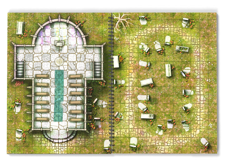 Loke BattleMats Big Book of Battle Mats - Streets Sewers & Cemeteries