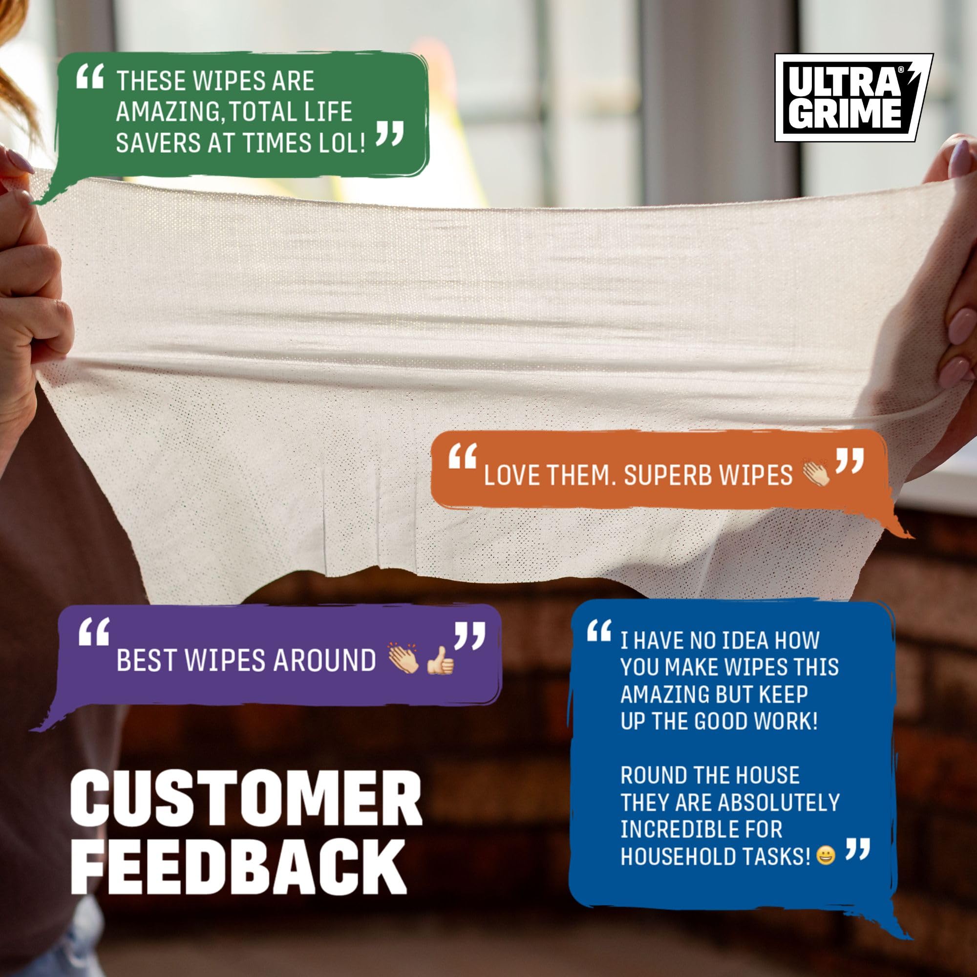 UltraGrime - Multi-Purpose Anti-Bacterial Cleaning Wipes 80-Pack 12