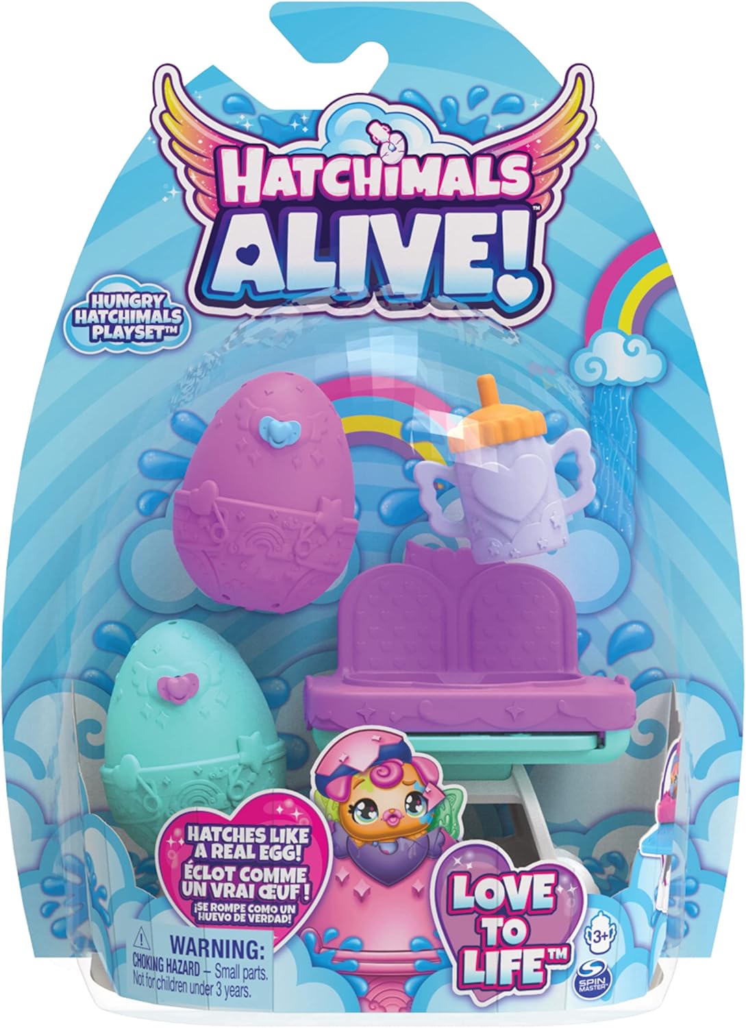 Hatchimals Alive Hungry Playset with Highchair and 2 Mini Figures - Interactive Hatching Fun for Ages 3+ 1