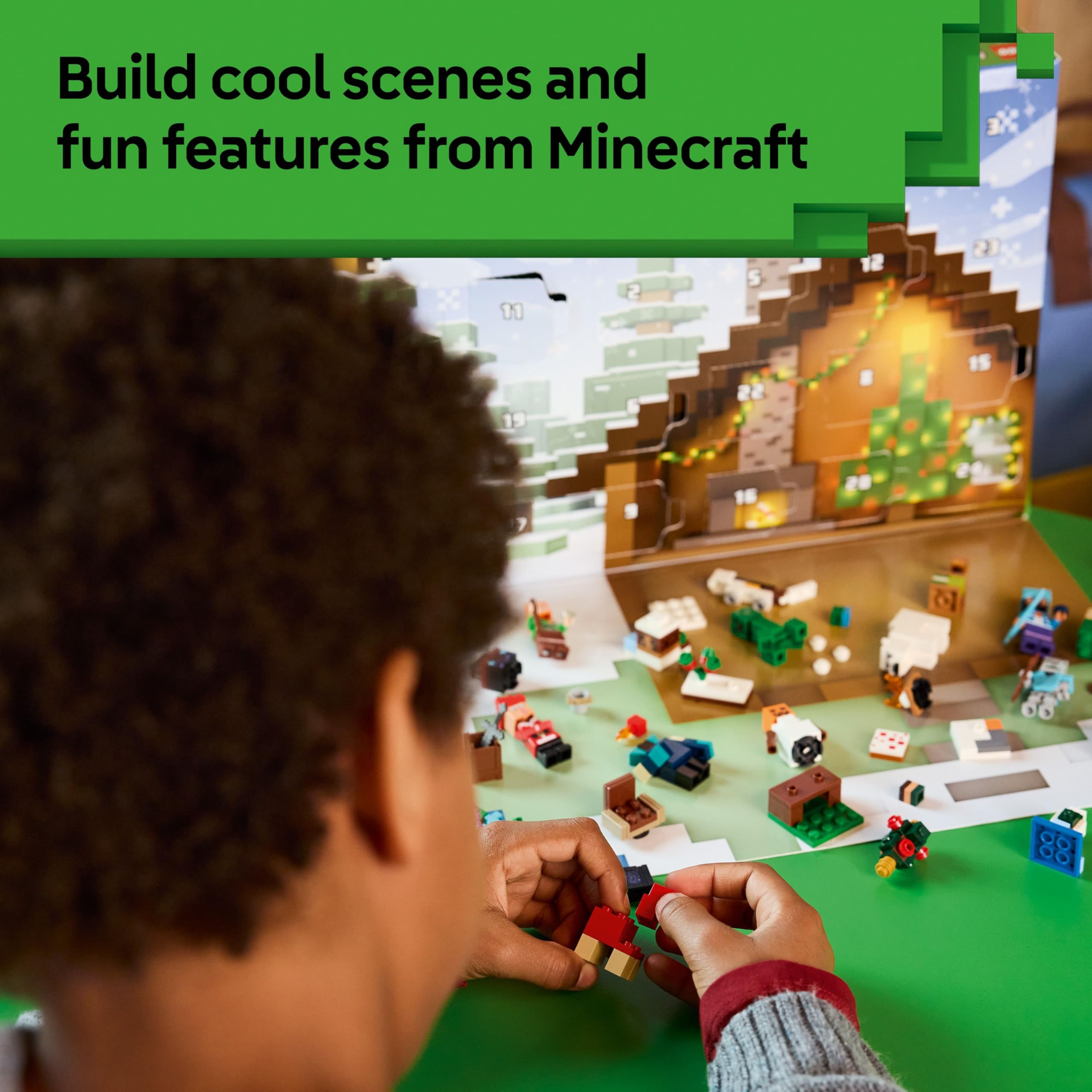 LEGO Minecraft Advent Calendar 2025 - 24-Day Buildable Toy with Minifigures & Winter Village Set 3