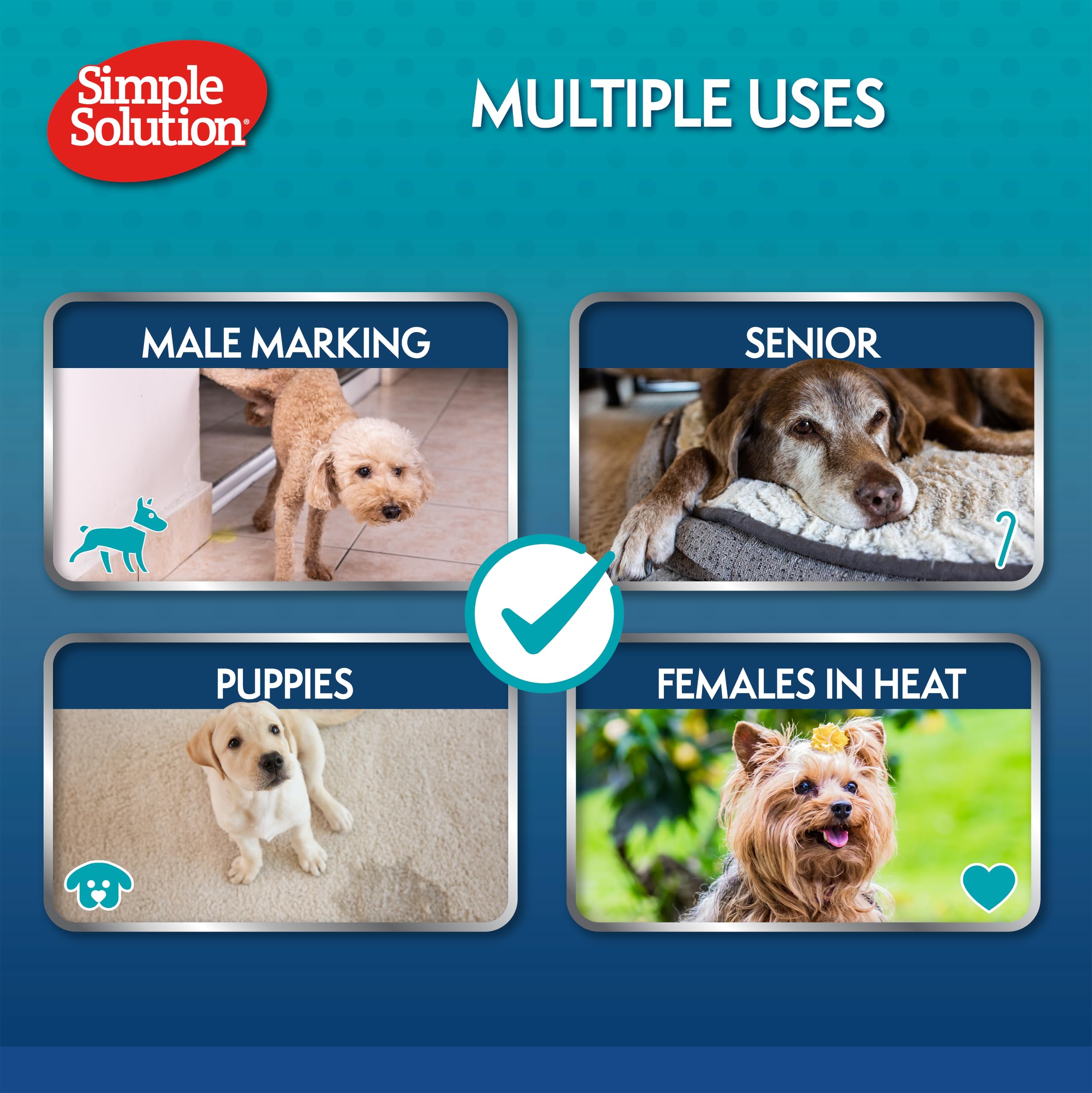 Simple Solution Disposable Dog Diapers for Female Dogs | XS/Toy <5kg | 12 Pack 7