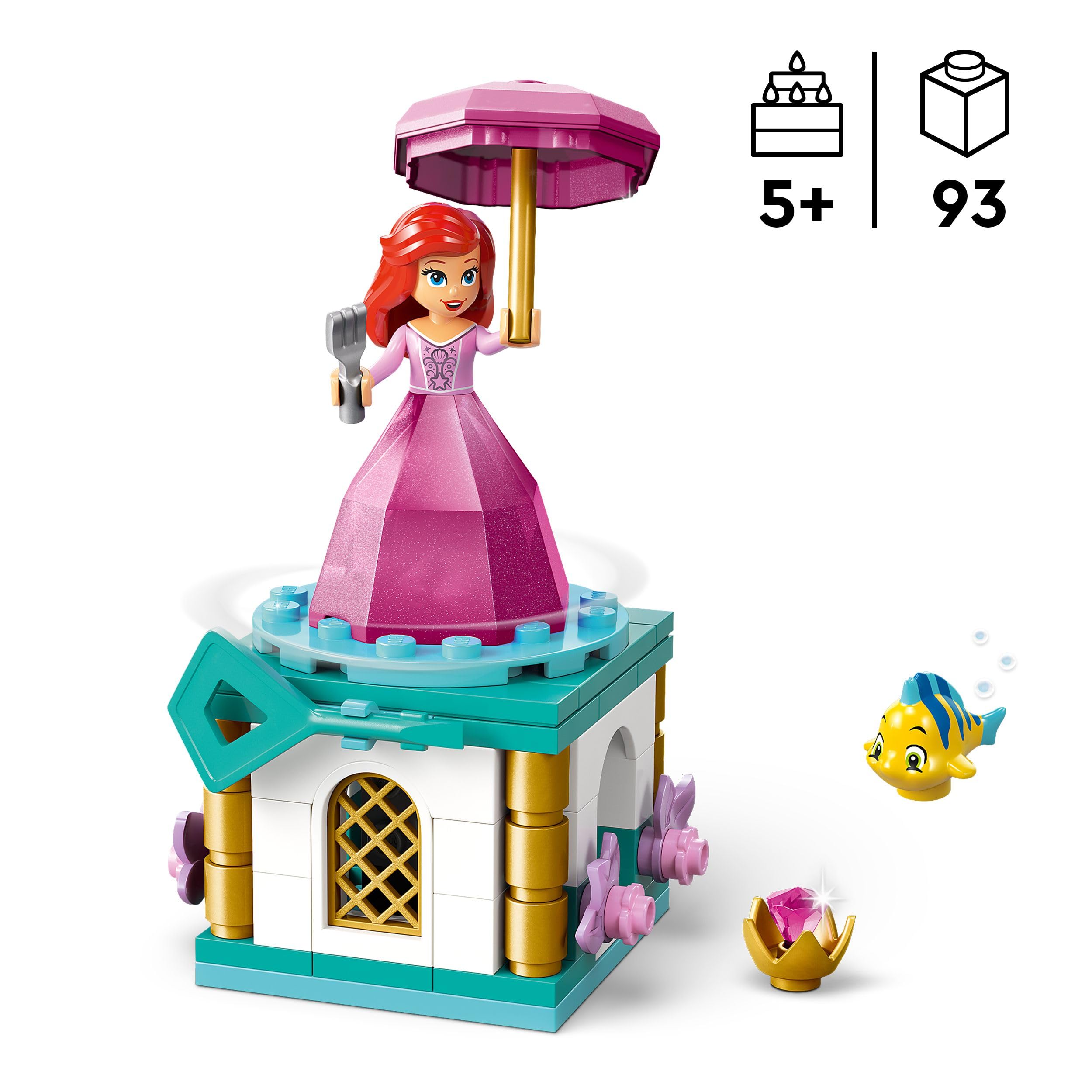 LEGO ǀ Disney Twirling Ariel Building Toy - Spinning Playset for 5+ Year Olds 13