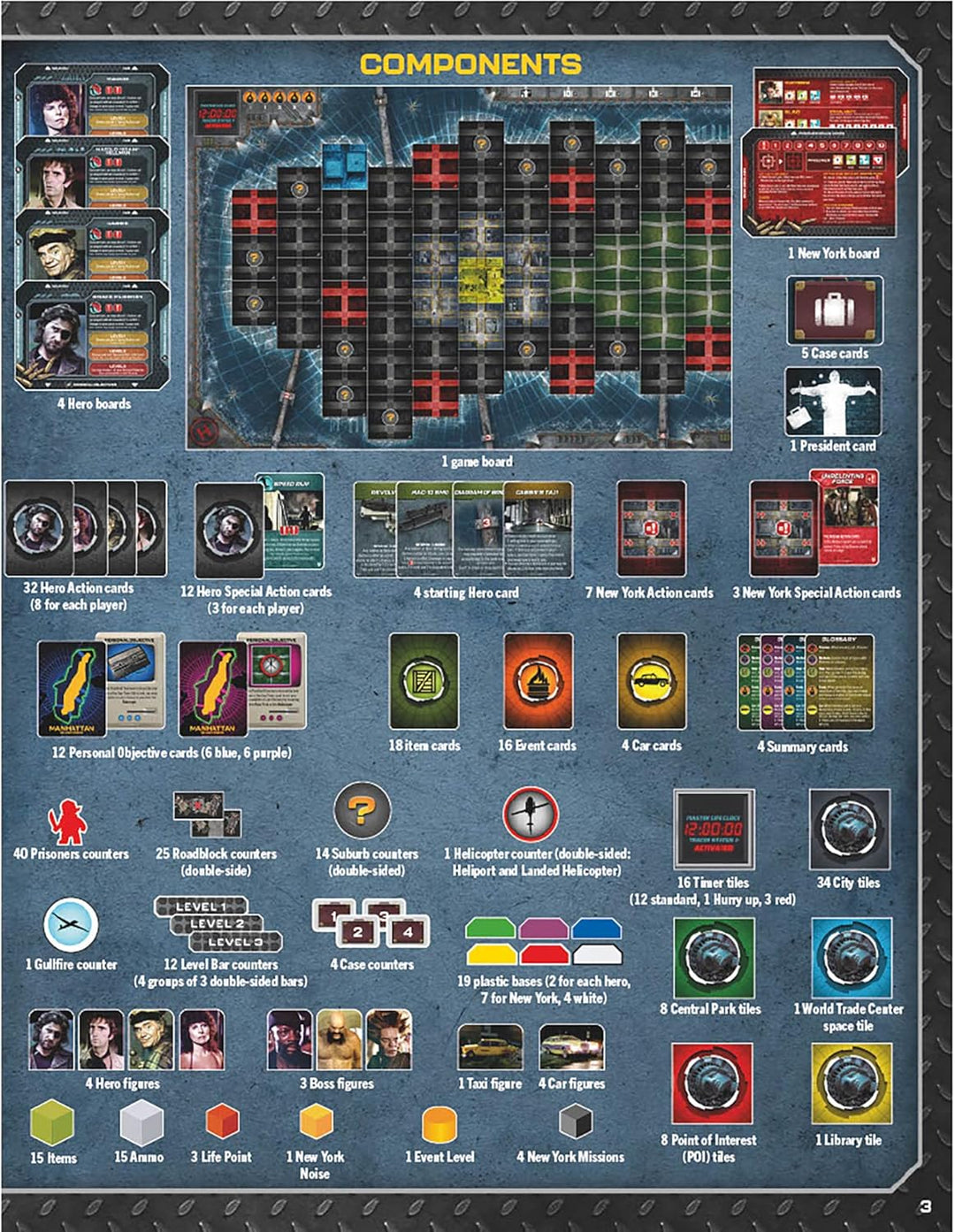 Pendragon Studios Escape from New York: The Board Game - Hero Strategy Board Game