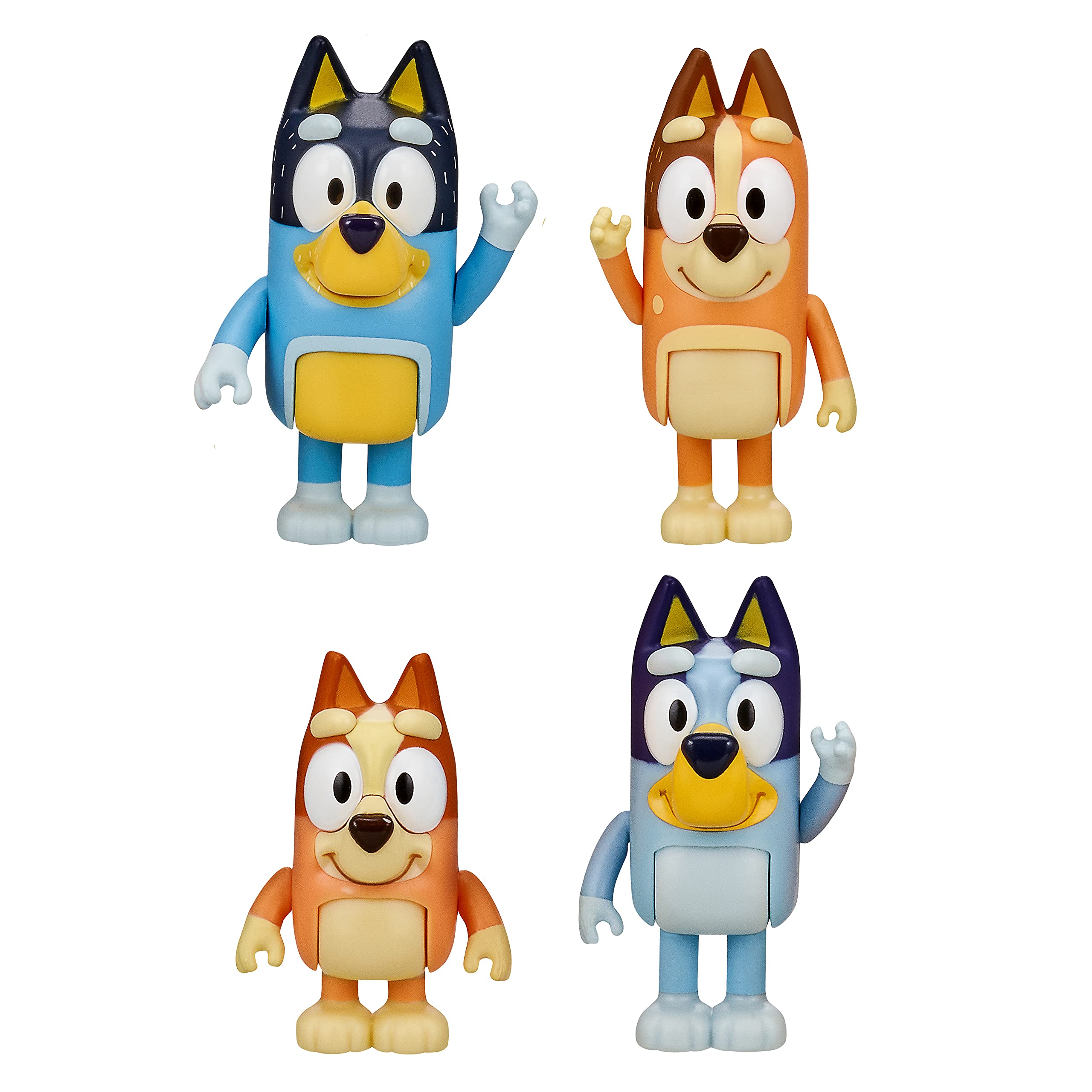 Bluey Family 4-Pack Figurines - Poseable Characters for Imaginative Play 4