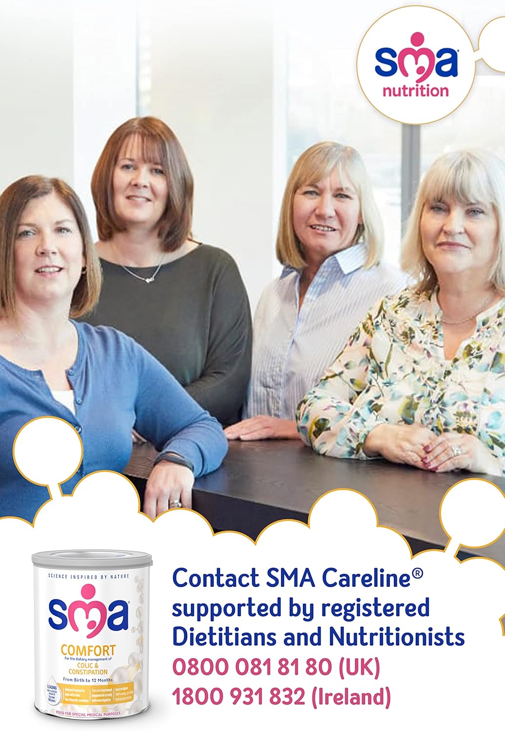 SMA Comfort Baby Milk Powder Formula, 800g - For Colic and Constipation Relief 9