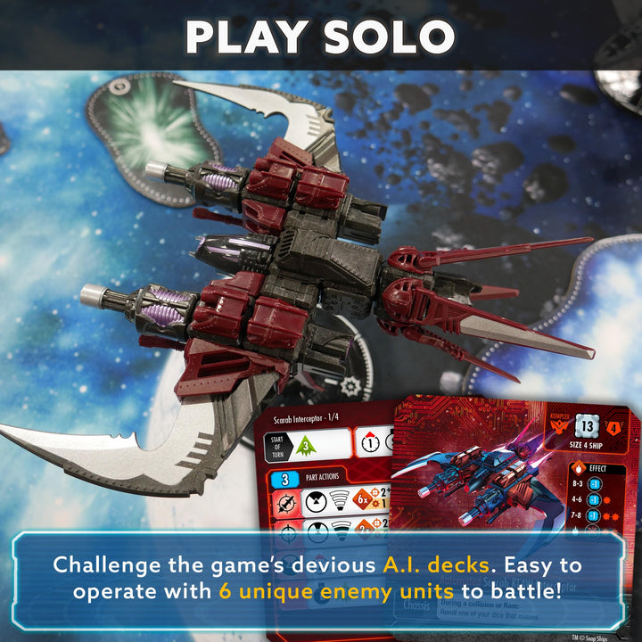 SNAP SHIPS: Tactics Starter Box - Customizable Miniatures Battle Game for Ages 14+