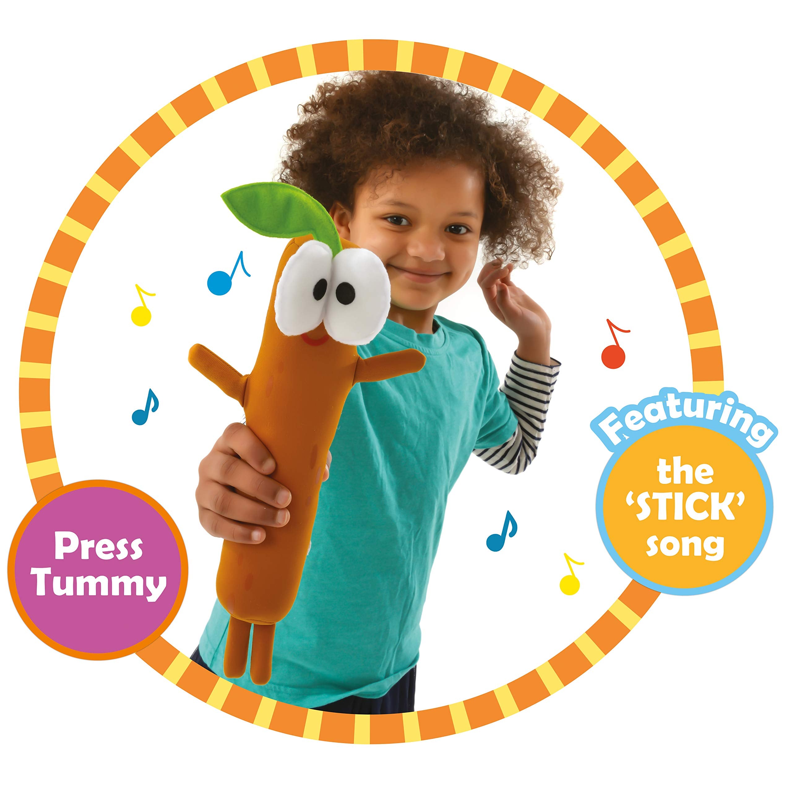 Hey Duggee Singing Sticky Stick Soft Toy - 27cm Musical Plush for Toddlers 4