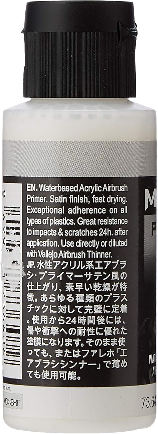 Vallejo Mecha Color Acrylic Airbrush Paint - White Primer (60 ml)