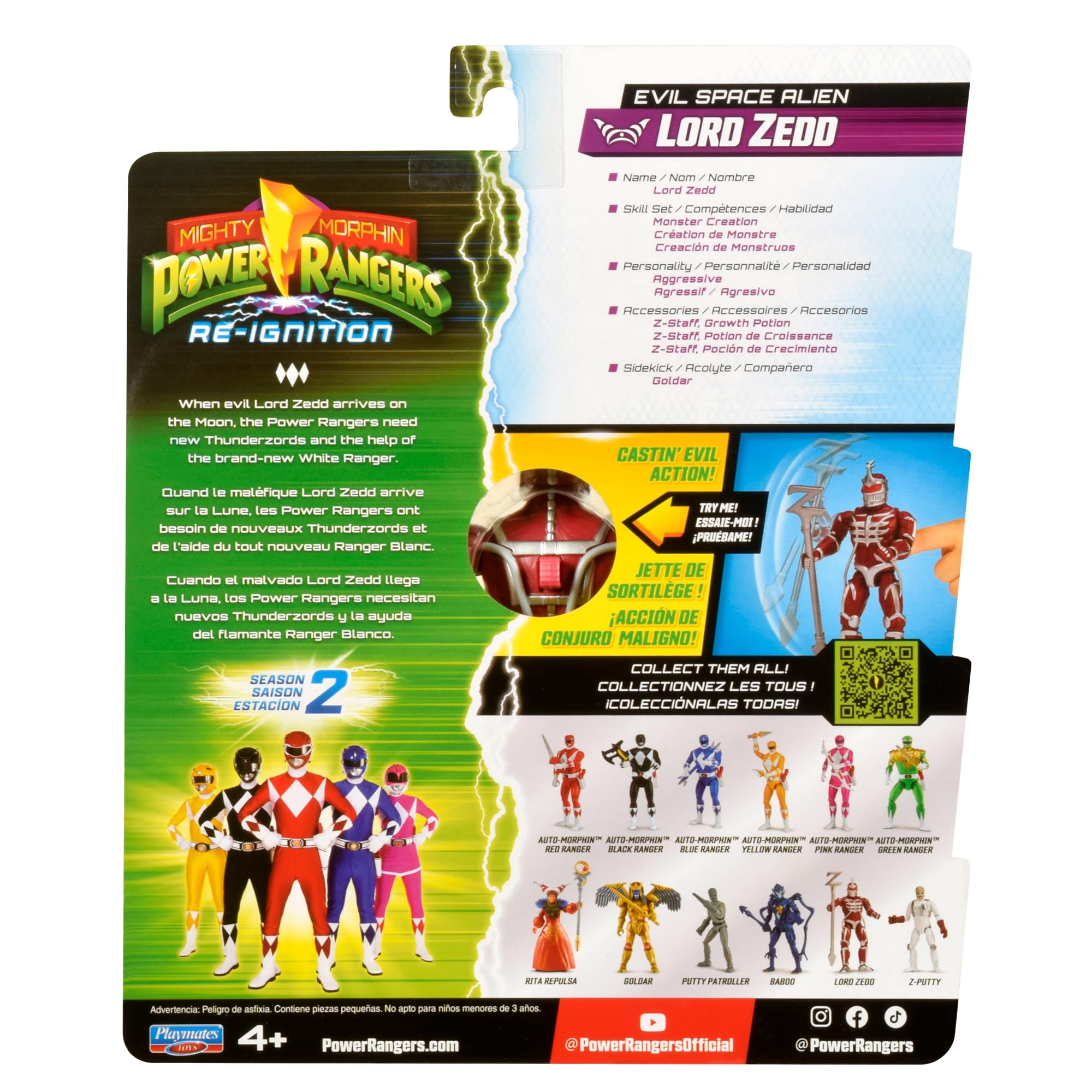 Power Rangers Lord Zedd Action Figure - Mighty Morphin Villain Toy | Ages 4+ | Plastic 5