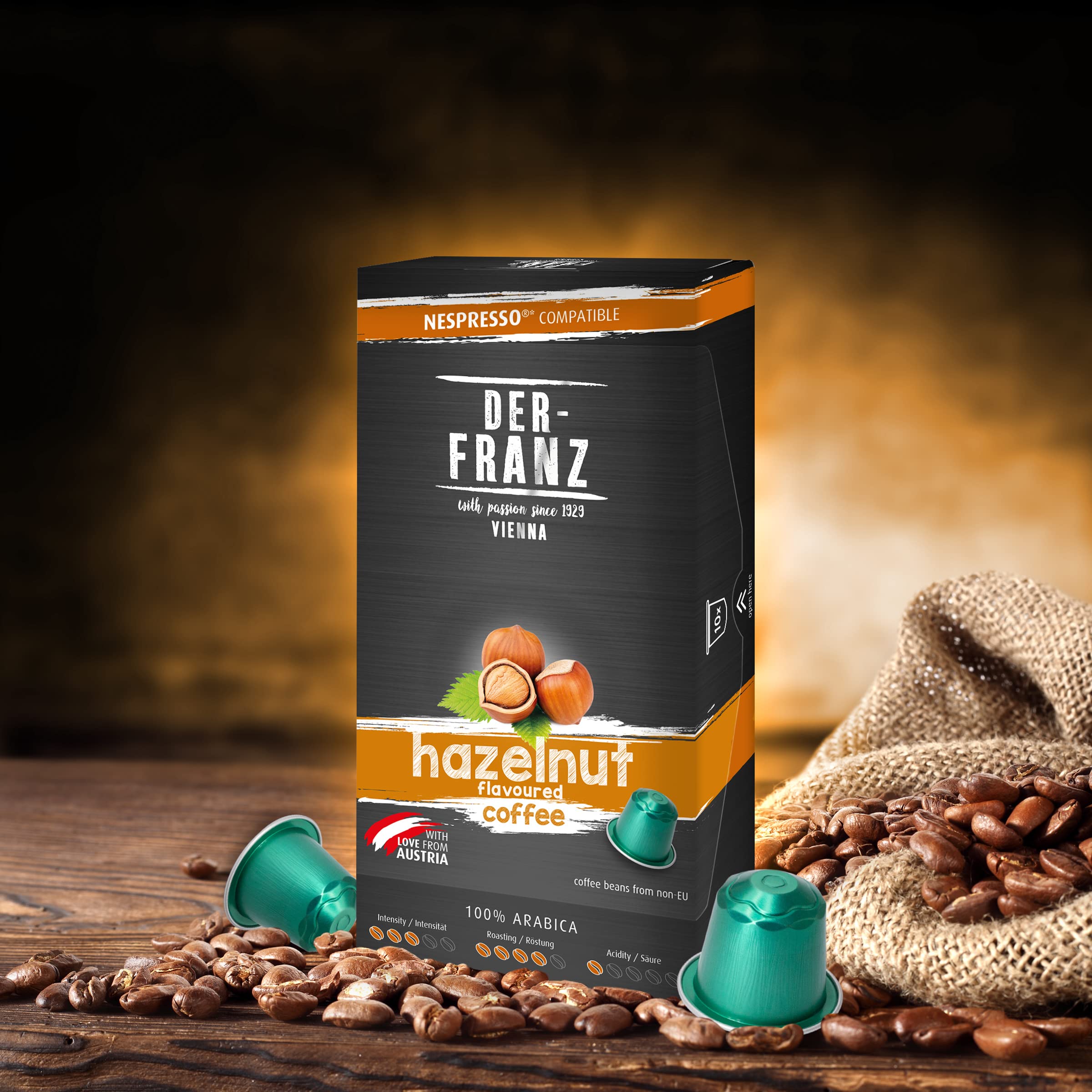 Der-Franz Nespresso Compatible Coffee Capsules - Hazelnut Flavor | 60 Count (6x10) 4