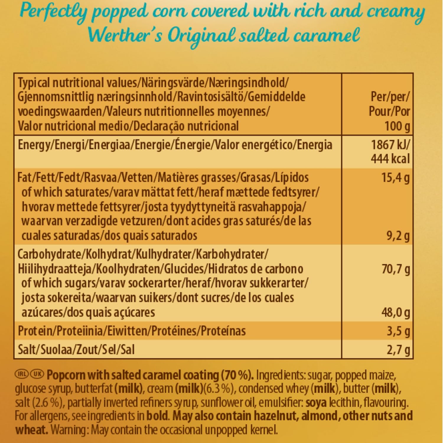 Werther's Original - Salted Caramel Popcorn 140g 6