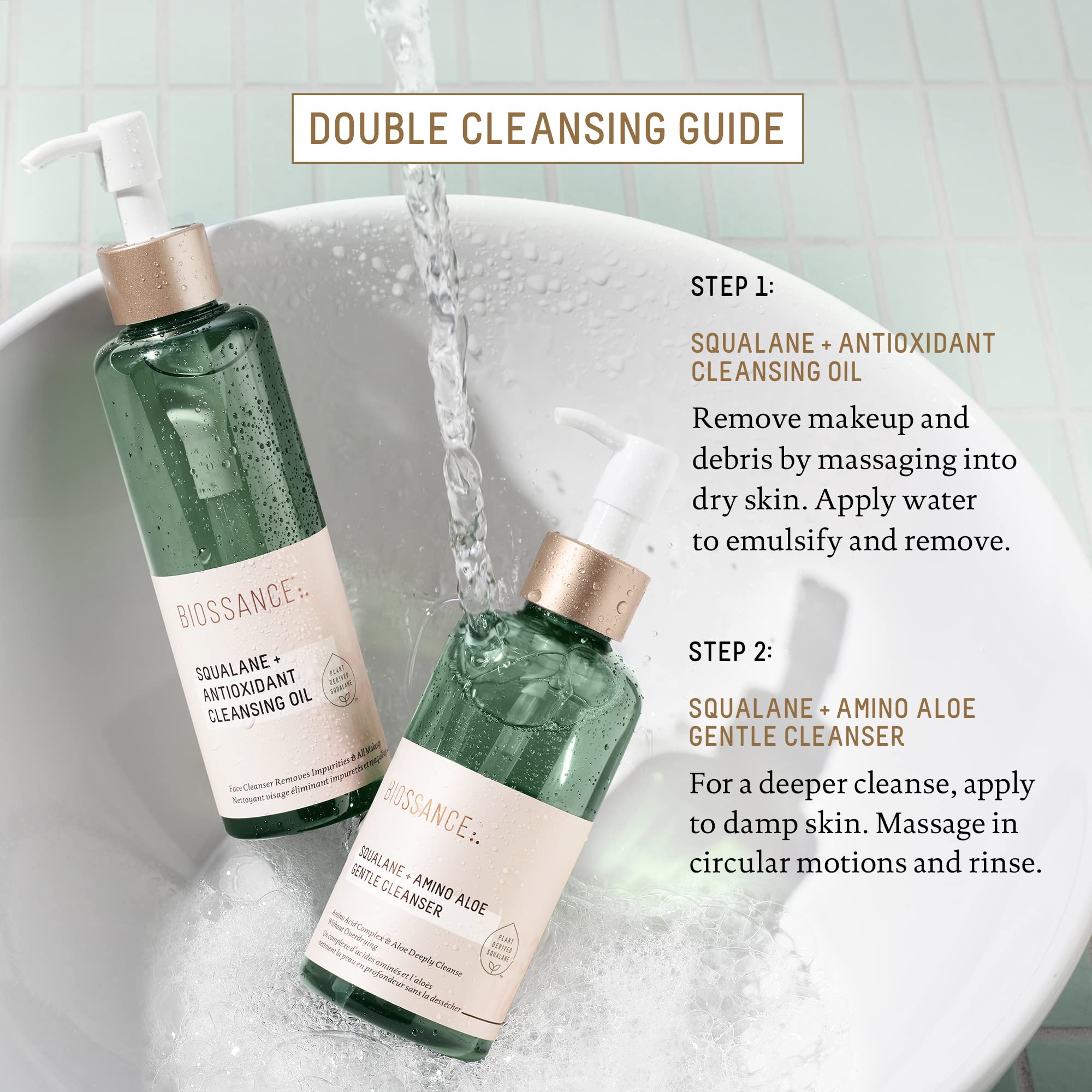 Biossance Squalane + Amino Aloe Gentle Face Wash - 200ml Foaming Cleanser for Hydration & Makeup Removal 4