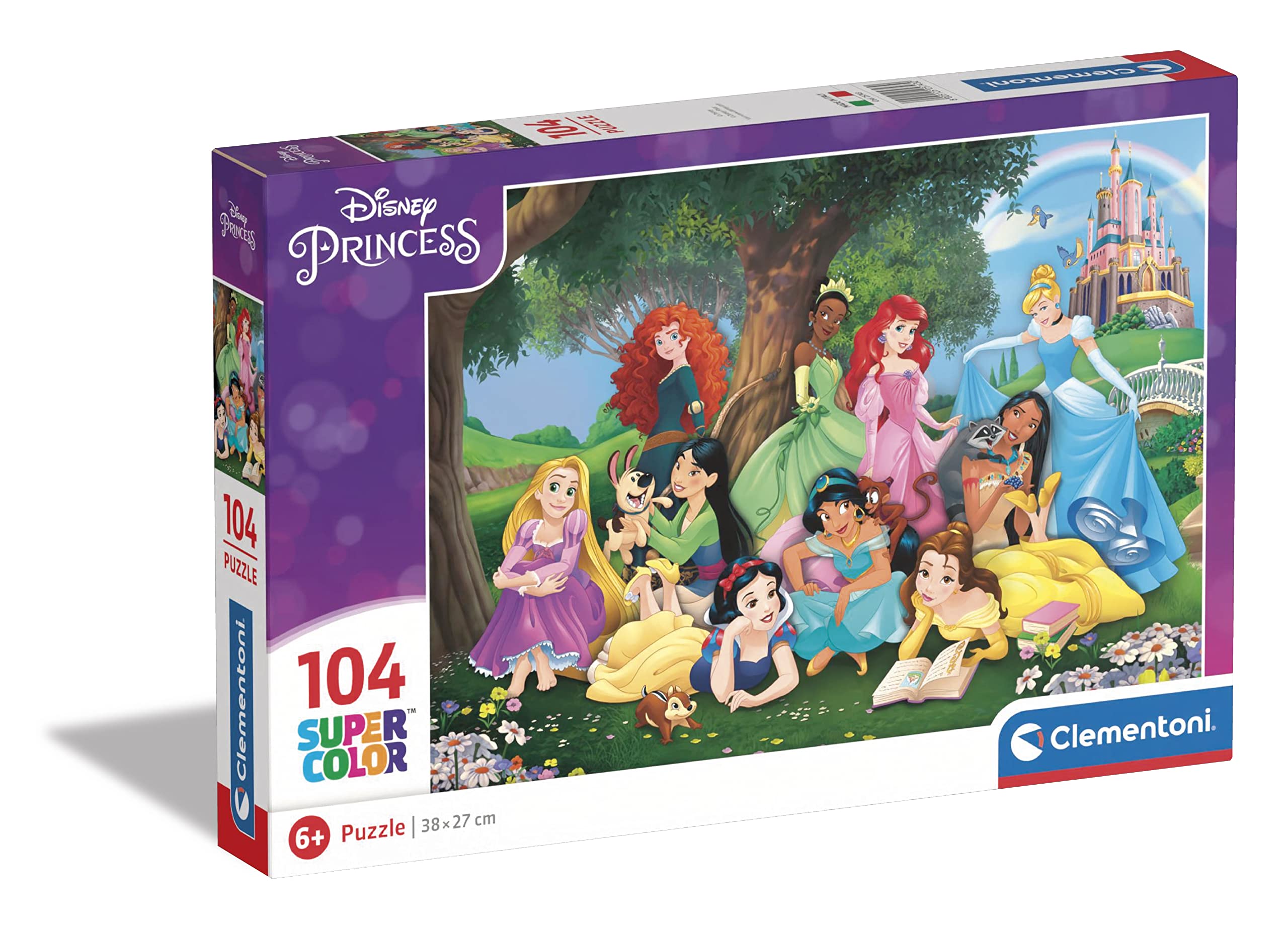 Clementoni Disney Princess Jigsaw Puzzle - 104 Pieces | 48.5 x 33.5 cm Finished Size