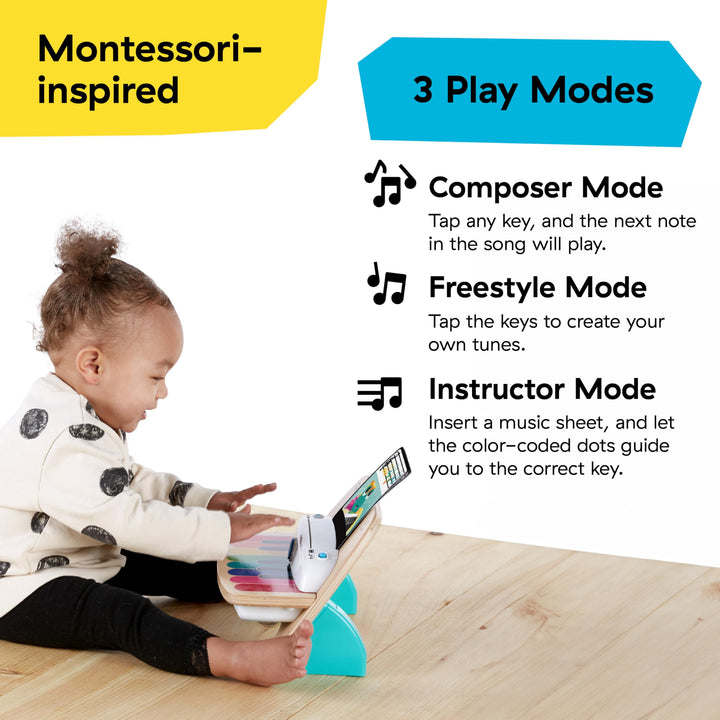 Baby Einstein Hape Magic Touch Piano - Wooden Musical Toy for Toddlers 6-36 Months