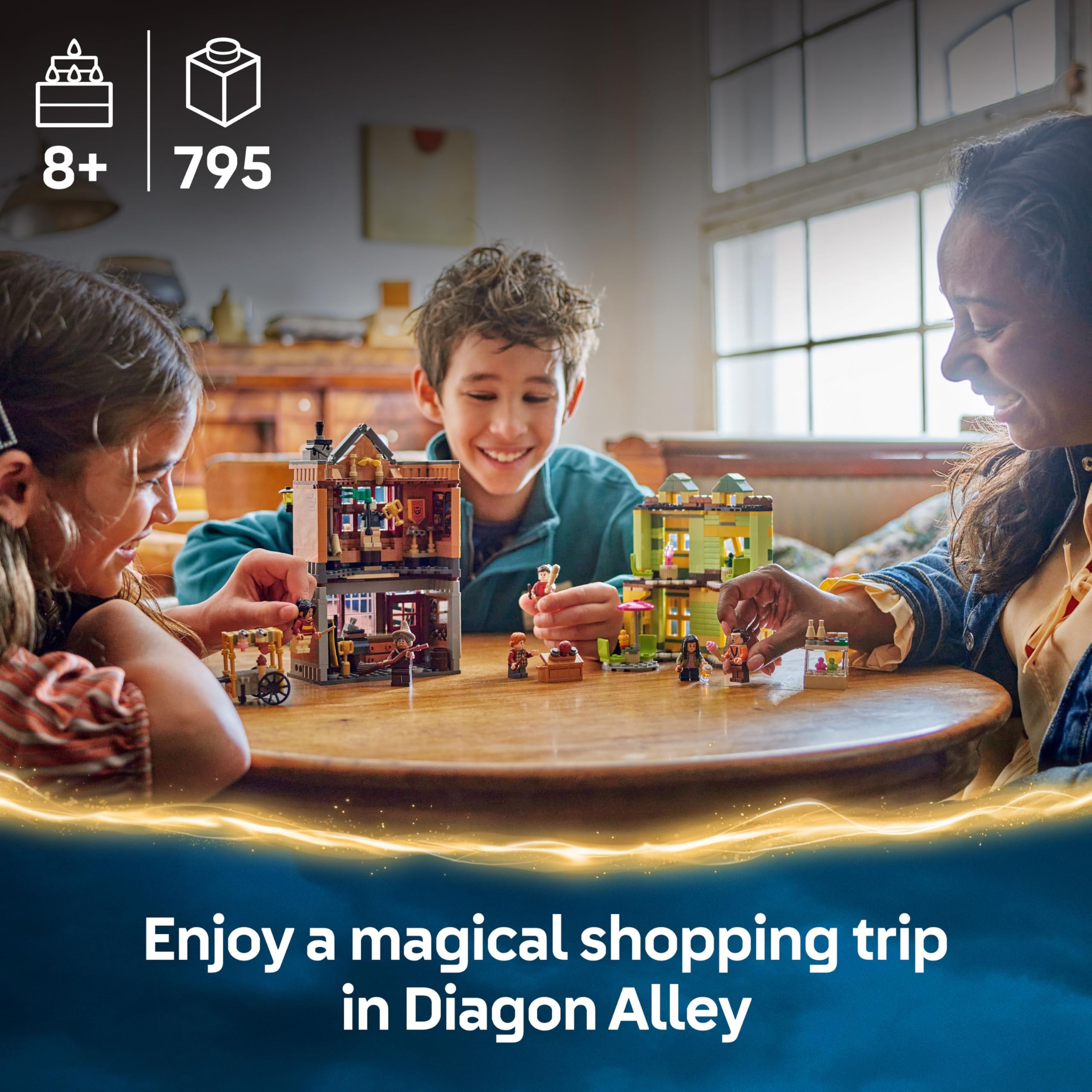 LEGO Harry Potter Diagon Alley Playset - Quality Quidditch Supplies & Ice Cream Parlour, 795 Pieces 5