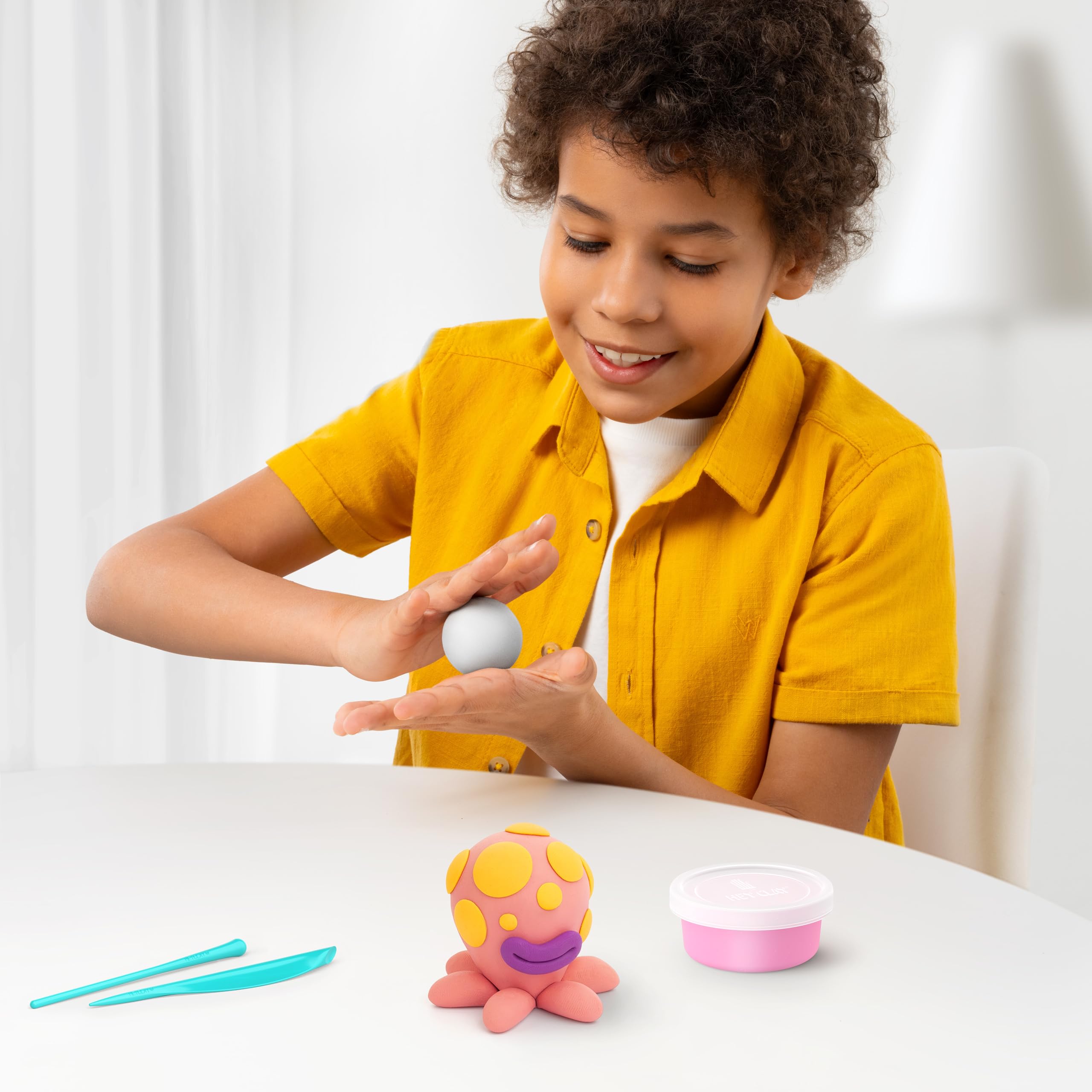 HEY CLAY Ocean Set: Shark, Octopus, Stingray Modeling Clay Kit | Air Dry | Interactive App 6