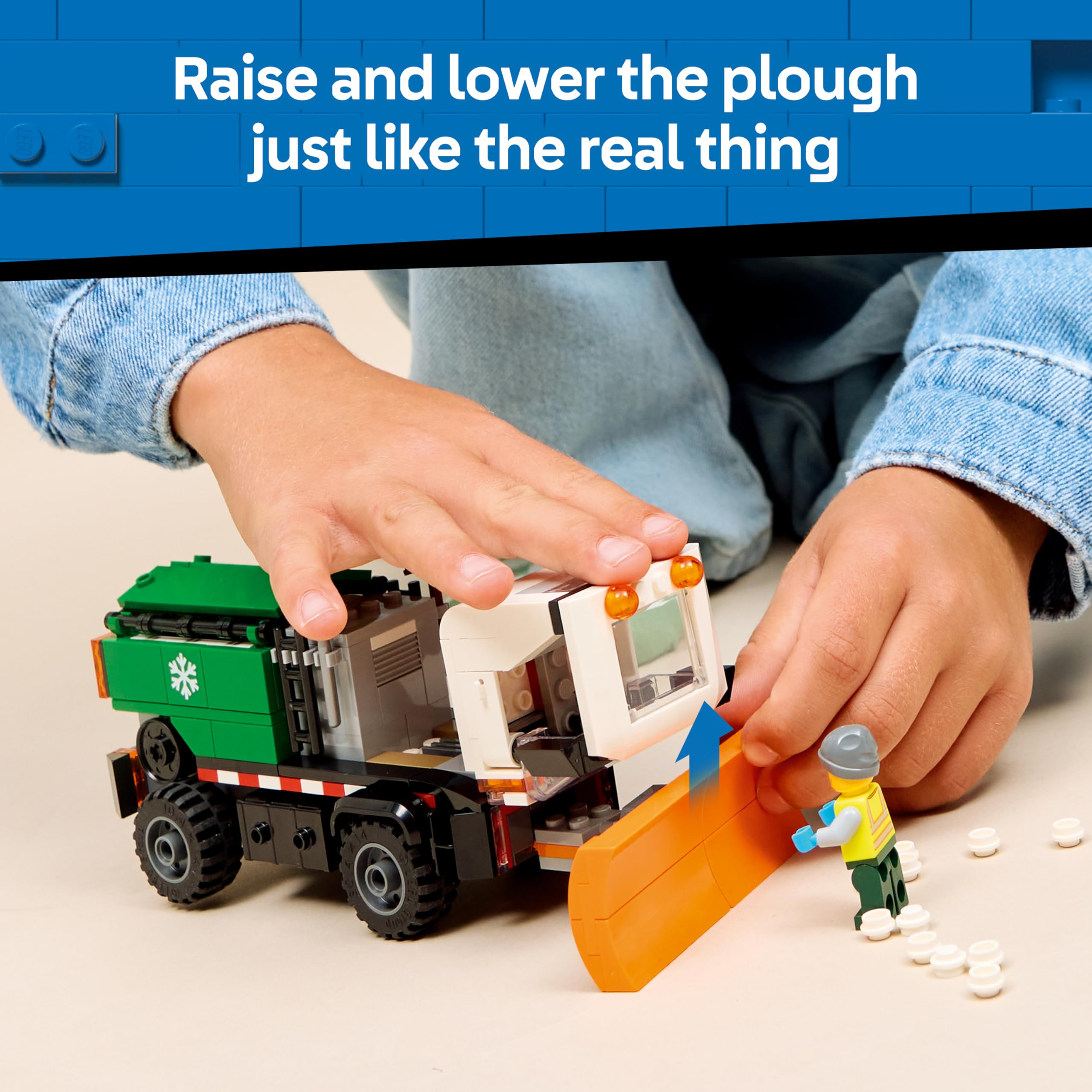 LEGO City Snowplough Truck Toy 60490 - Minifigure, Tools & Gritter | Ages 6+ 5