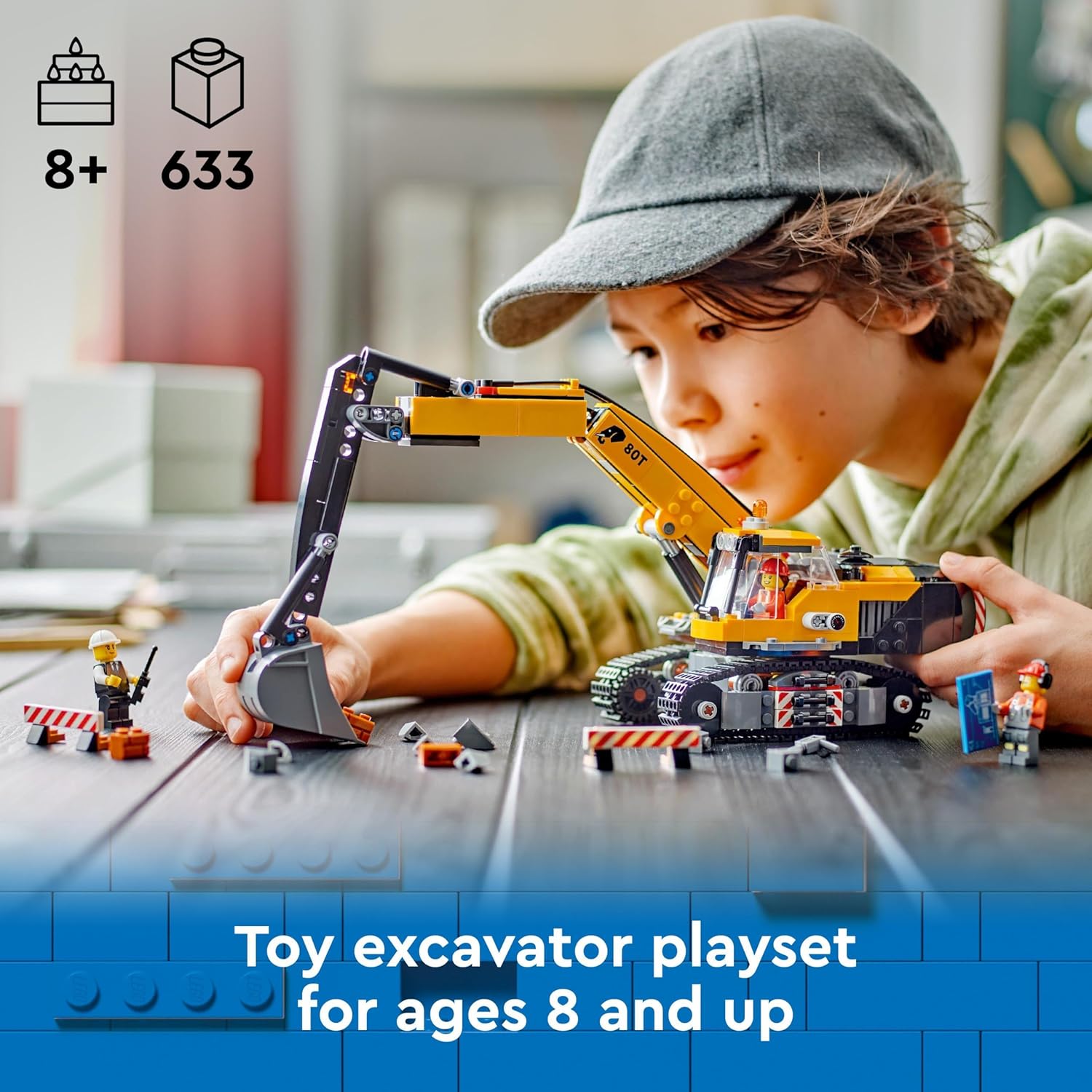 LEGO City Yellow Construction Excavator Toy - 633-Piece Building Set for Ages 8+ 5