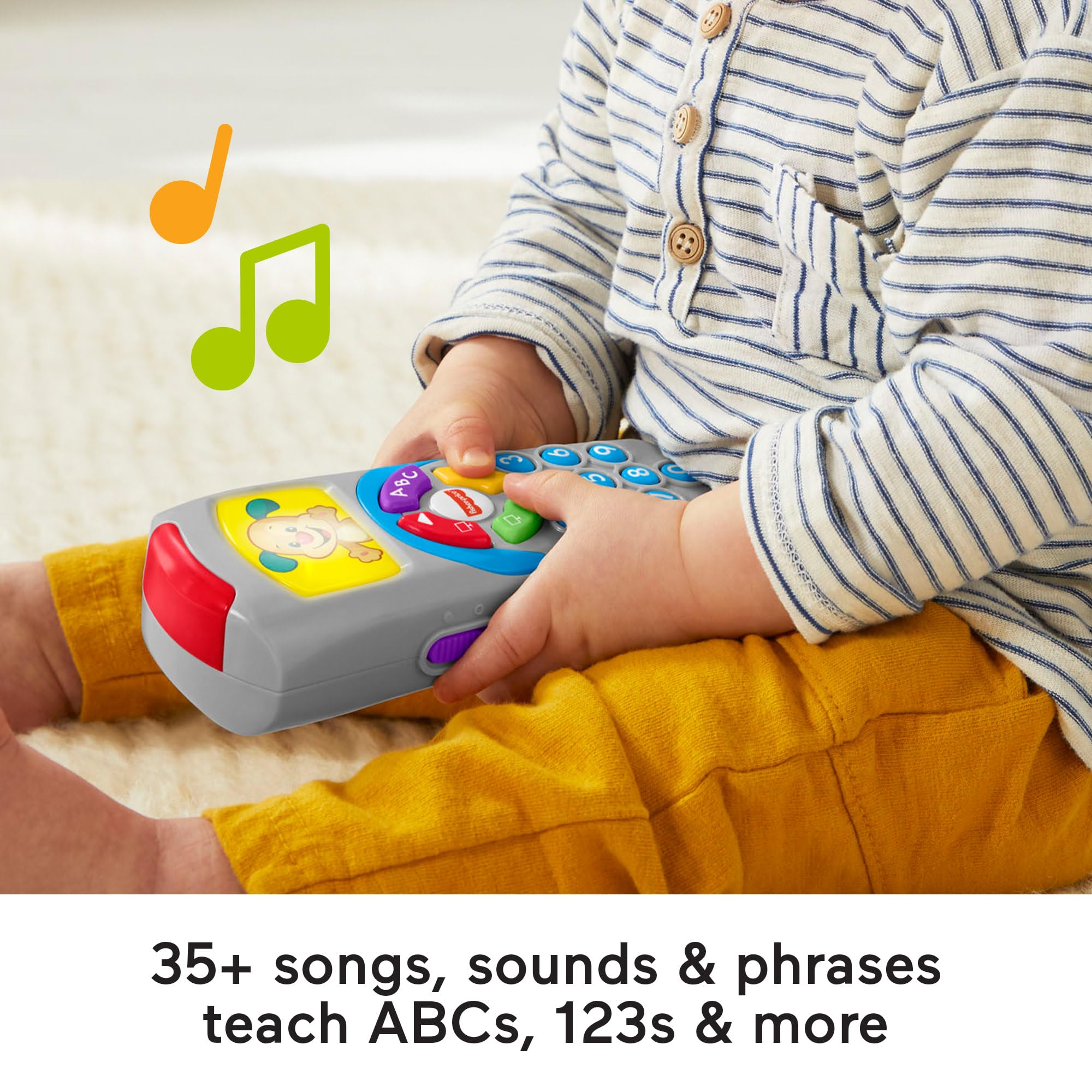 Fisher-Price Laugh & Learn Puppy's Remote - Educational Electronic Toy with Music & Lights, 6m+ 10