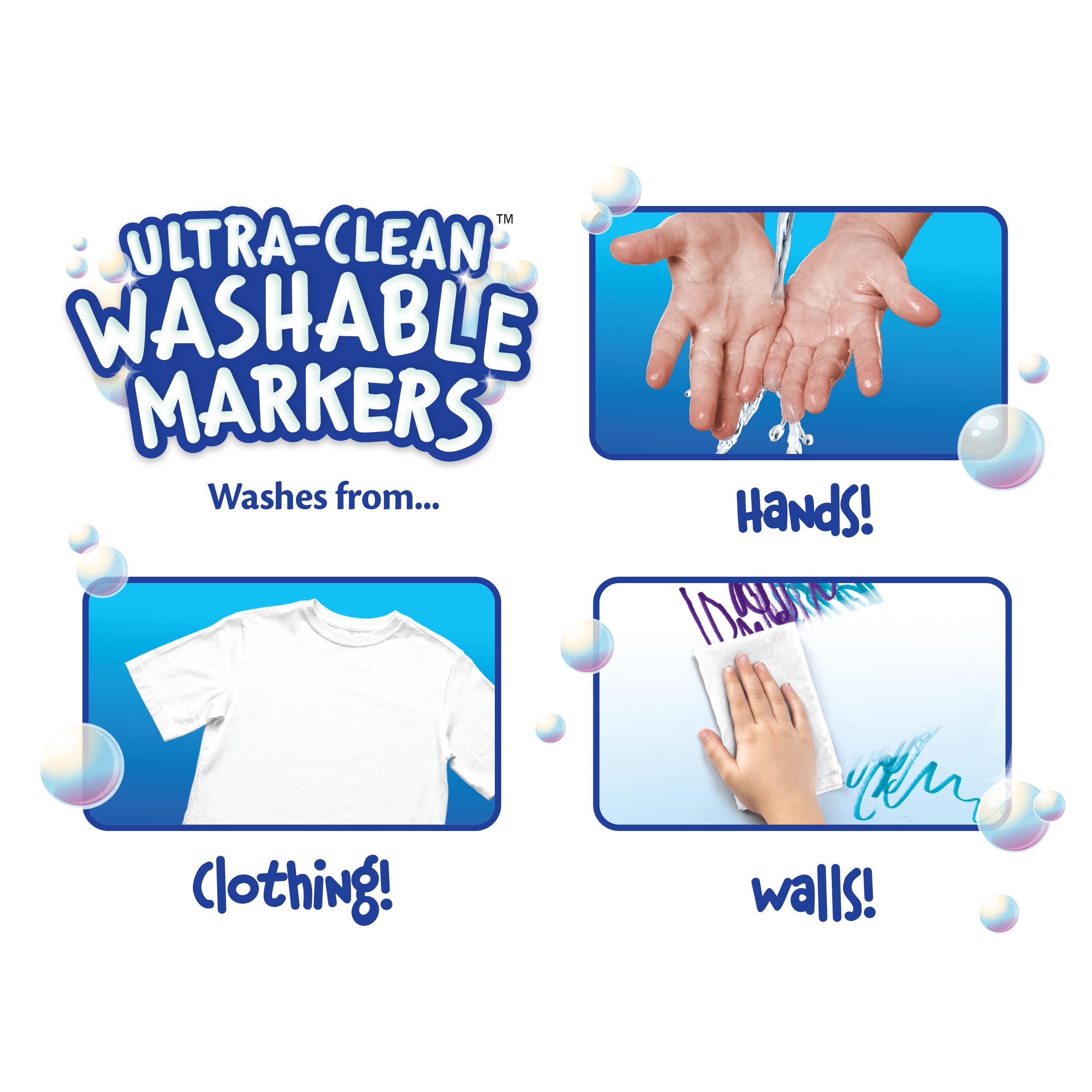 CRAYOLA Ultra-Clean Washable Markers Assorted 8 Count Broad Line Felt Tip 5