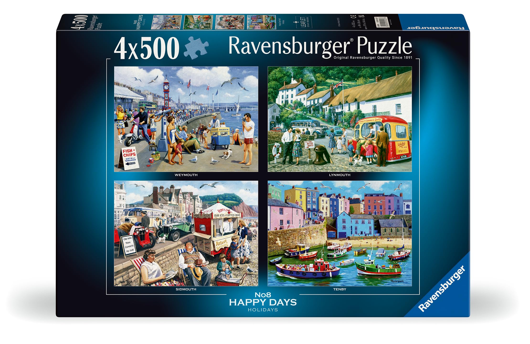 Ravensburger Happy Days No. 8 Holidays - 4x 500 Piece Jigsaw Puzzles for Adults & Children 10+ 1
