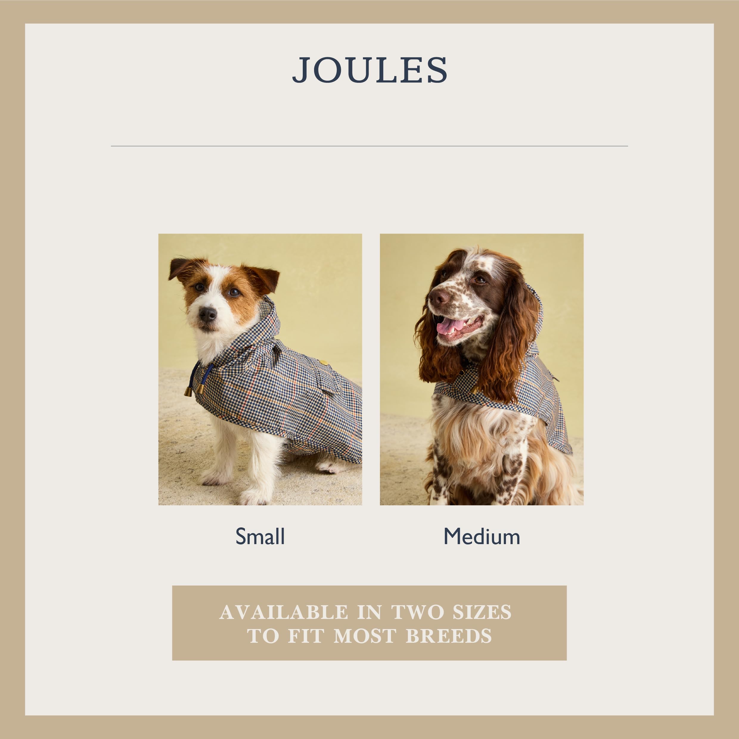 Rosewood x Joules Henson Check Packaway Dog Jacket - Small | Water-Resistant | Lightweight 4